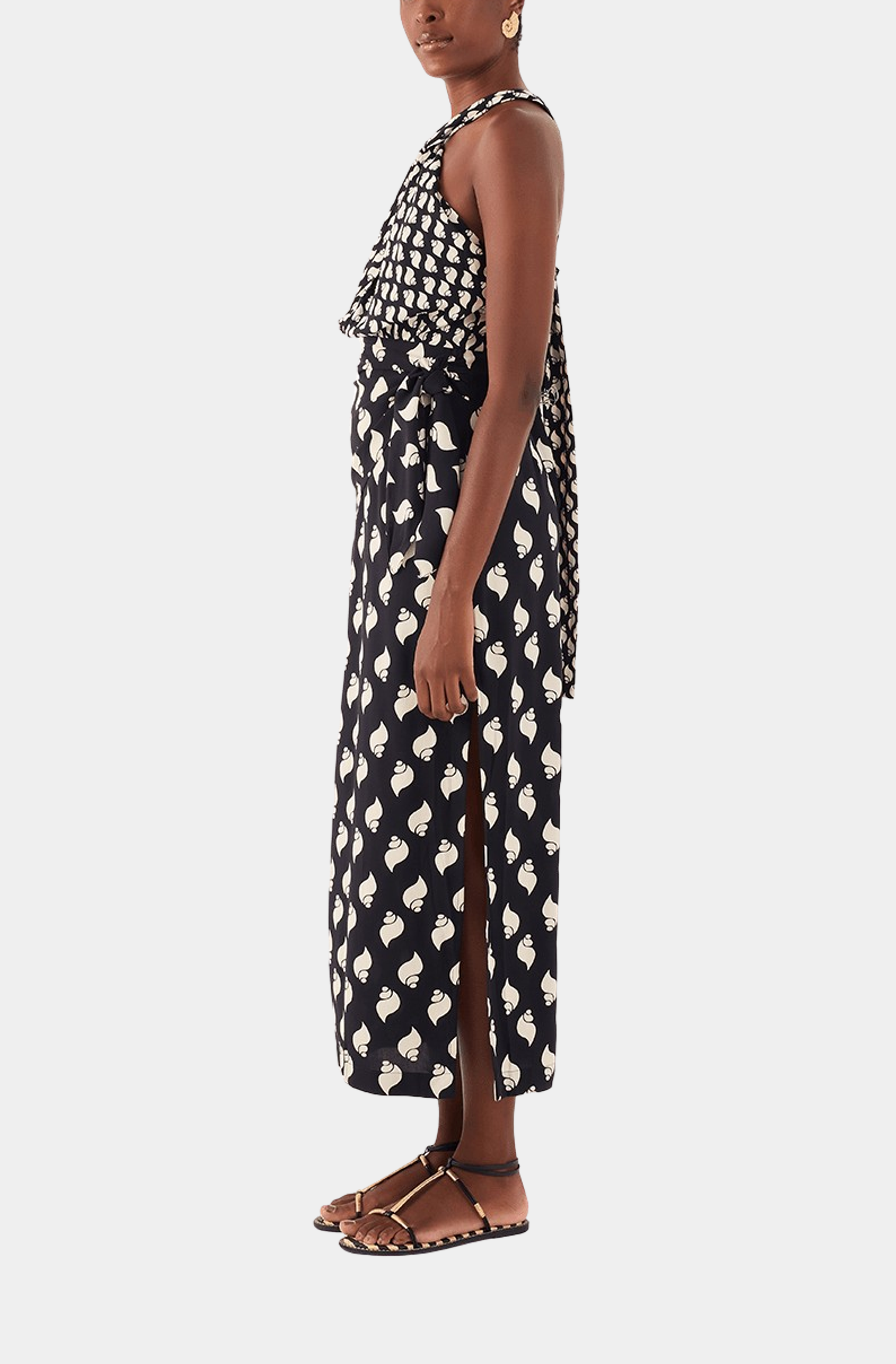 Cropped Crepe Dress