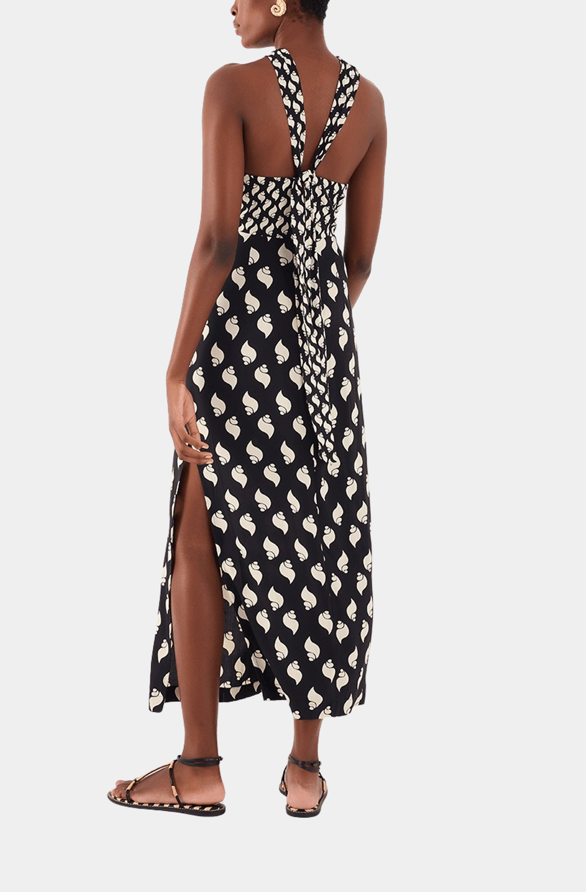 Cropped Crepe Dress