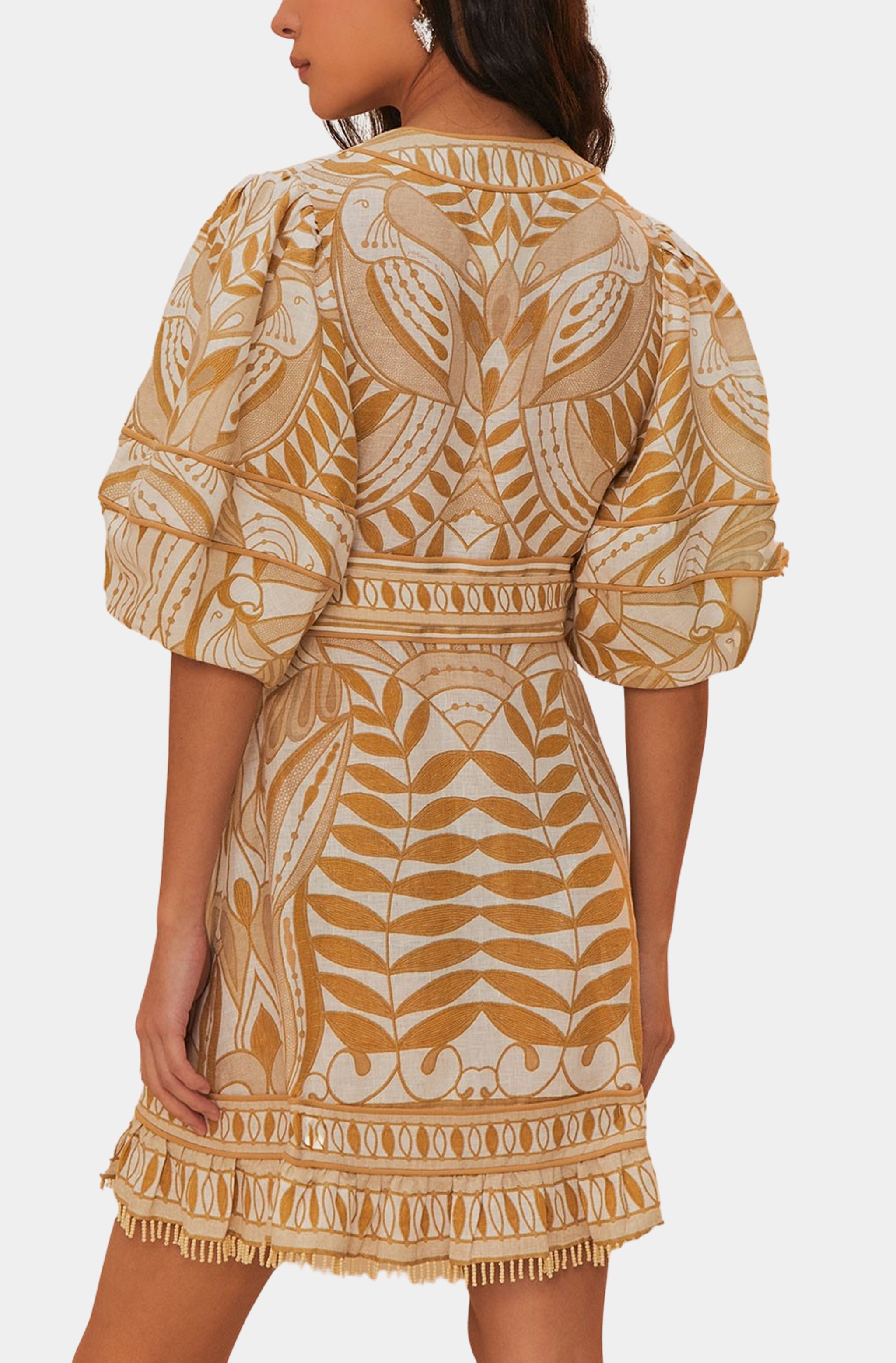 Lace Nature Short Sleeve Mini Dress