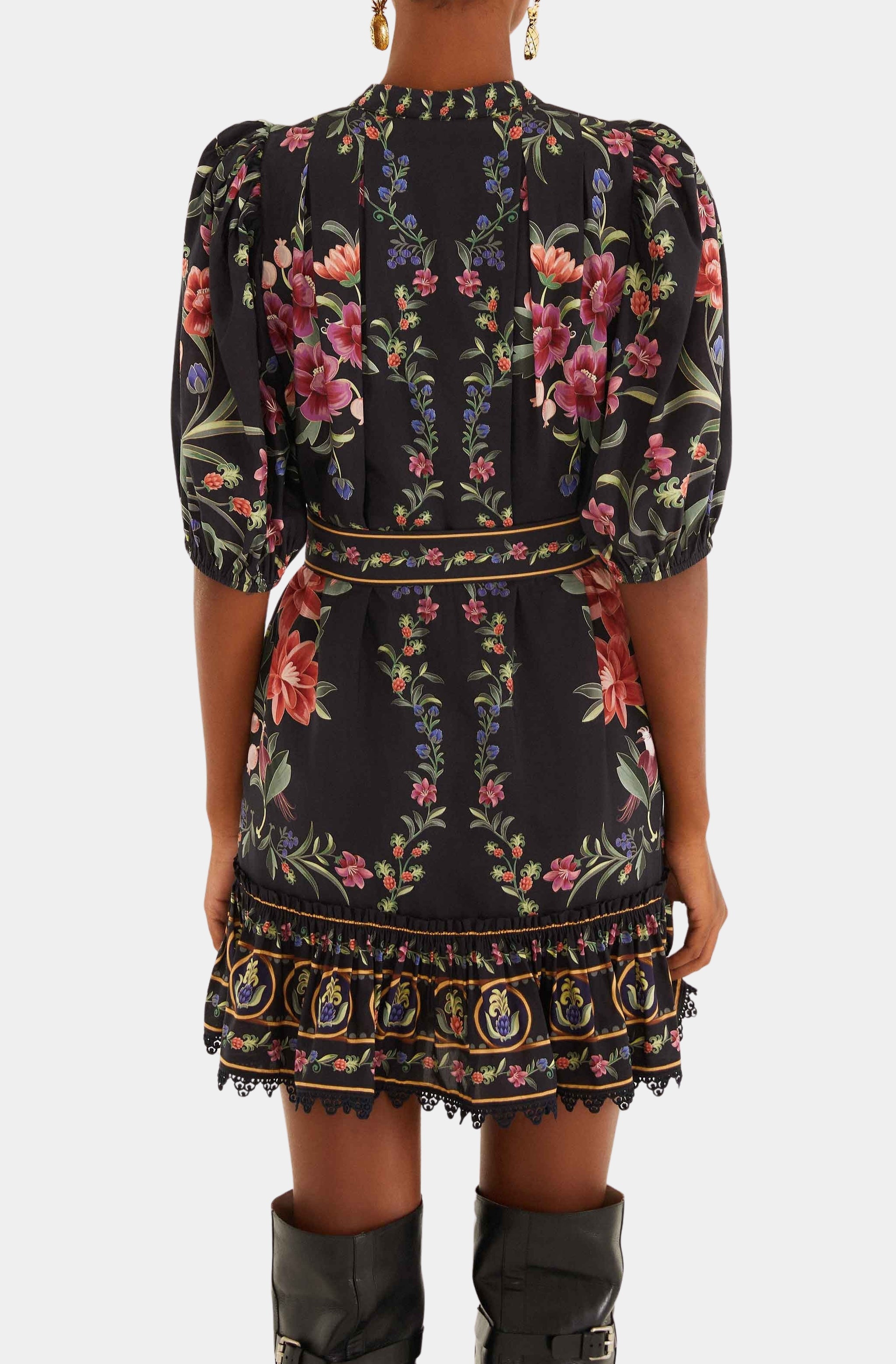 Belle Garden Black Mini Dress