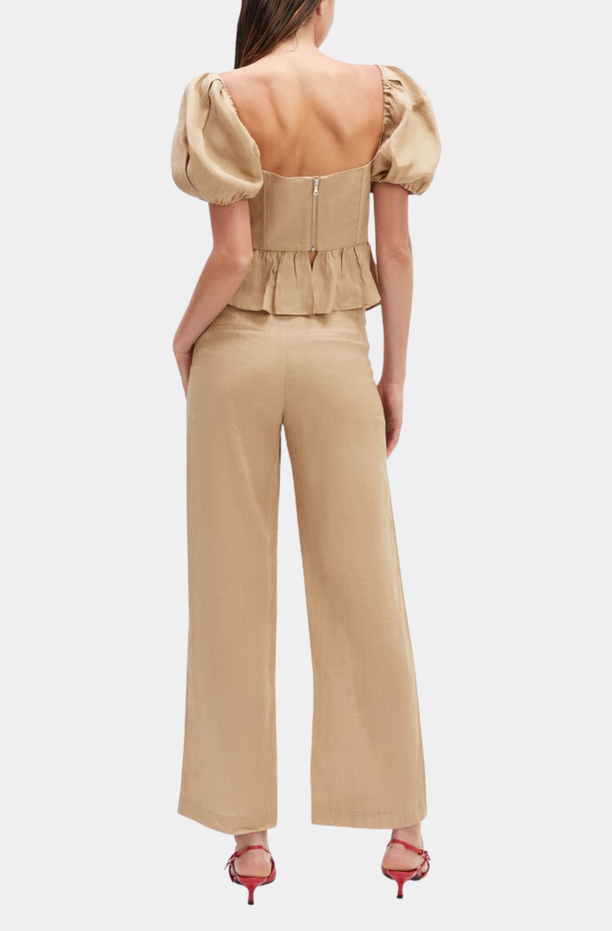 Esra Puff Sleeve Corset Top