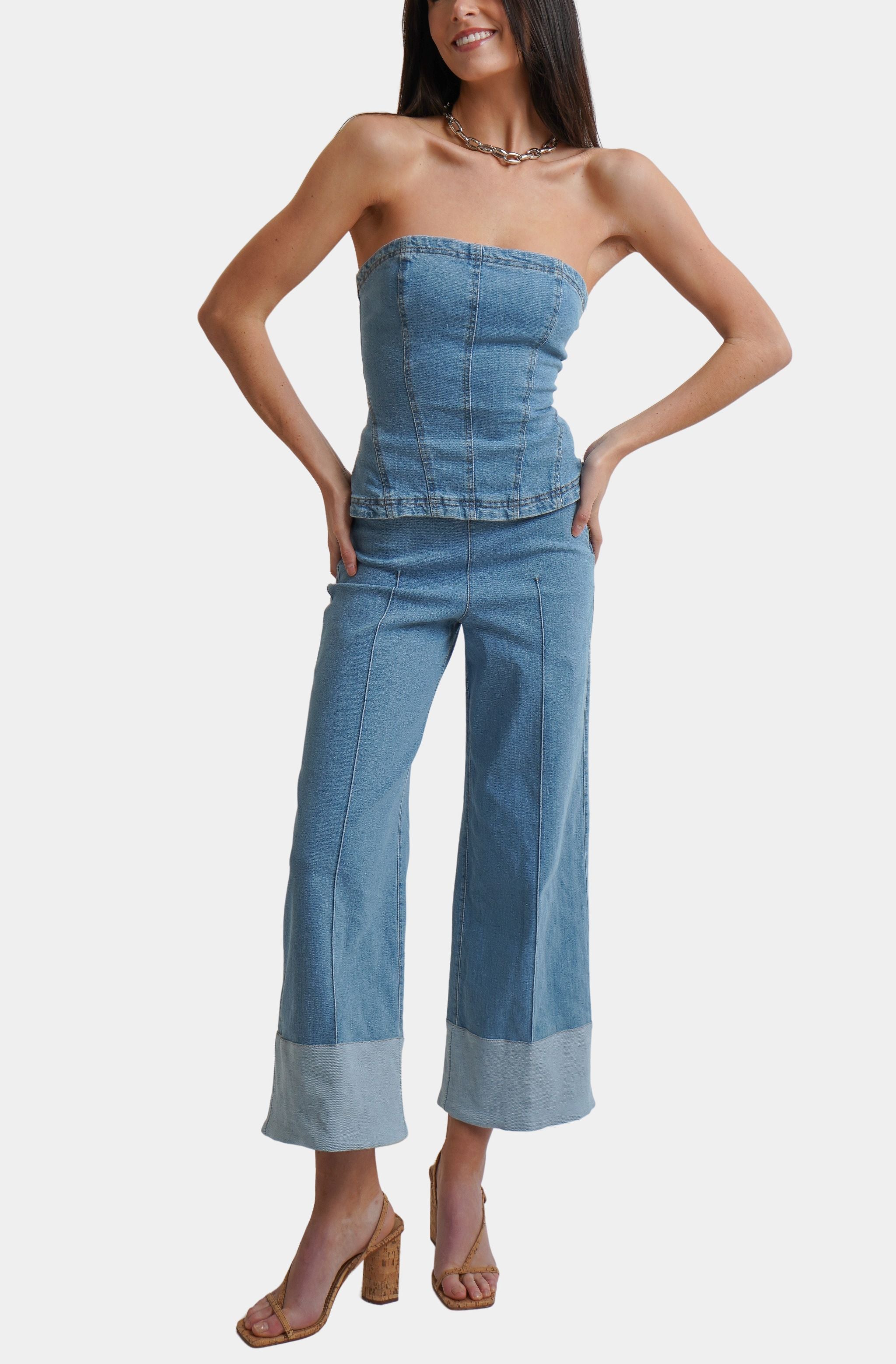 Calie Denim Top