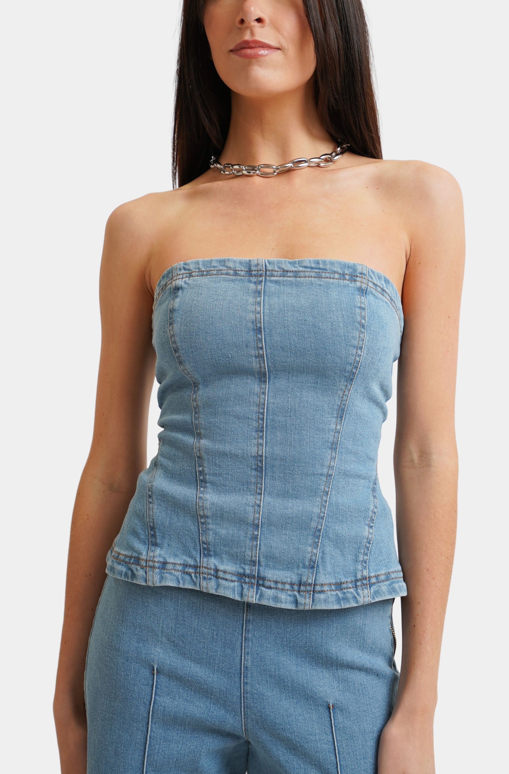 Calie Denim Top