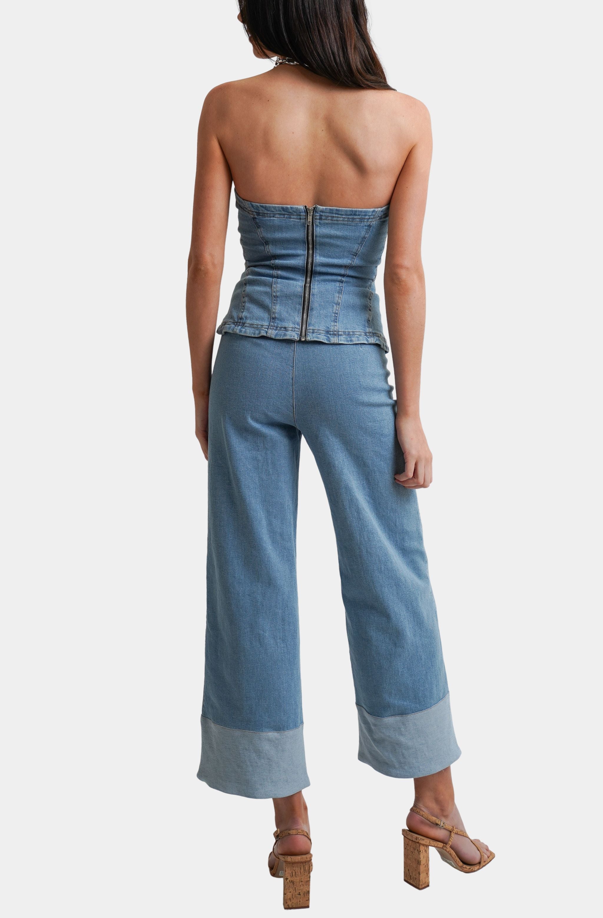 Calie Denim Top
