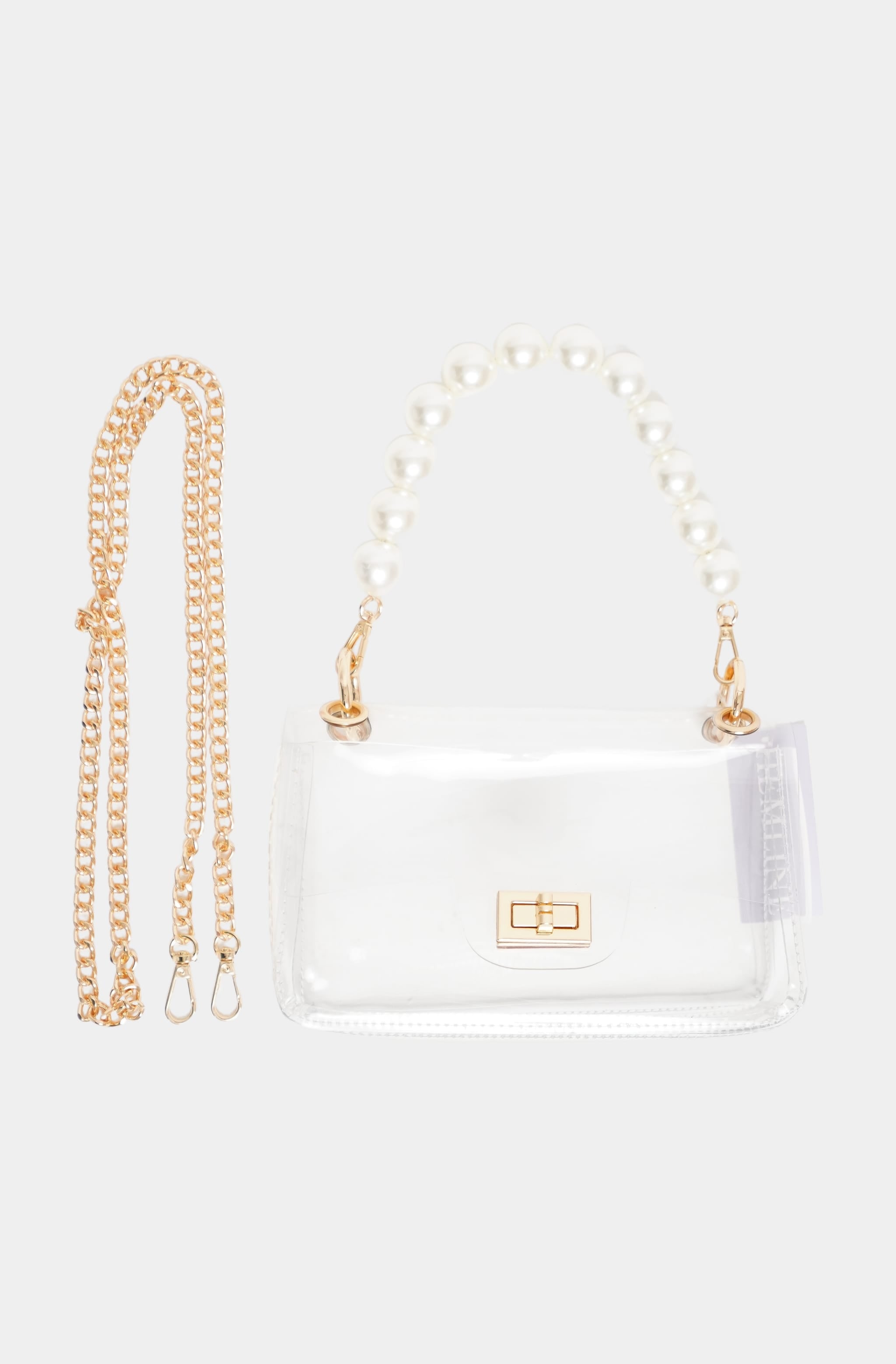 Clear purse with chain strap best sale