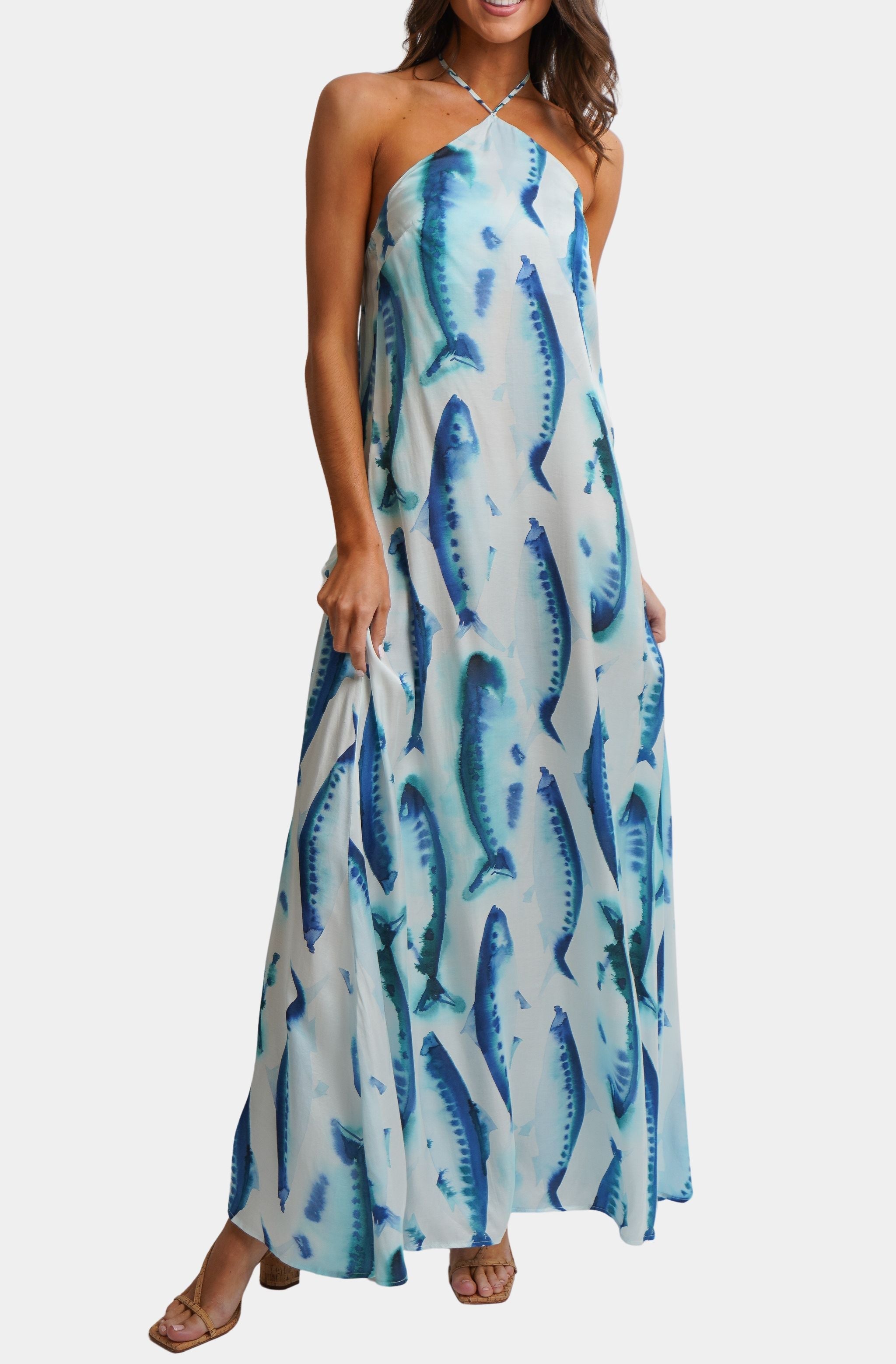 Hemline Exclusive Sardine Maxi Dress