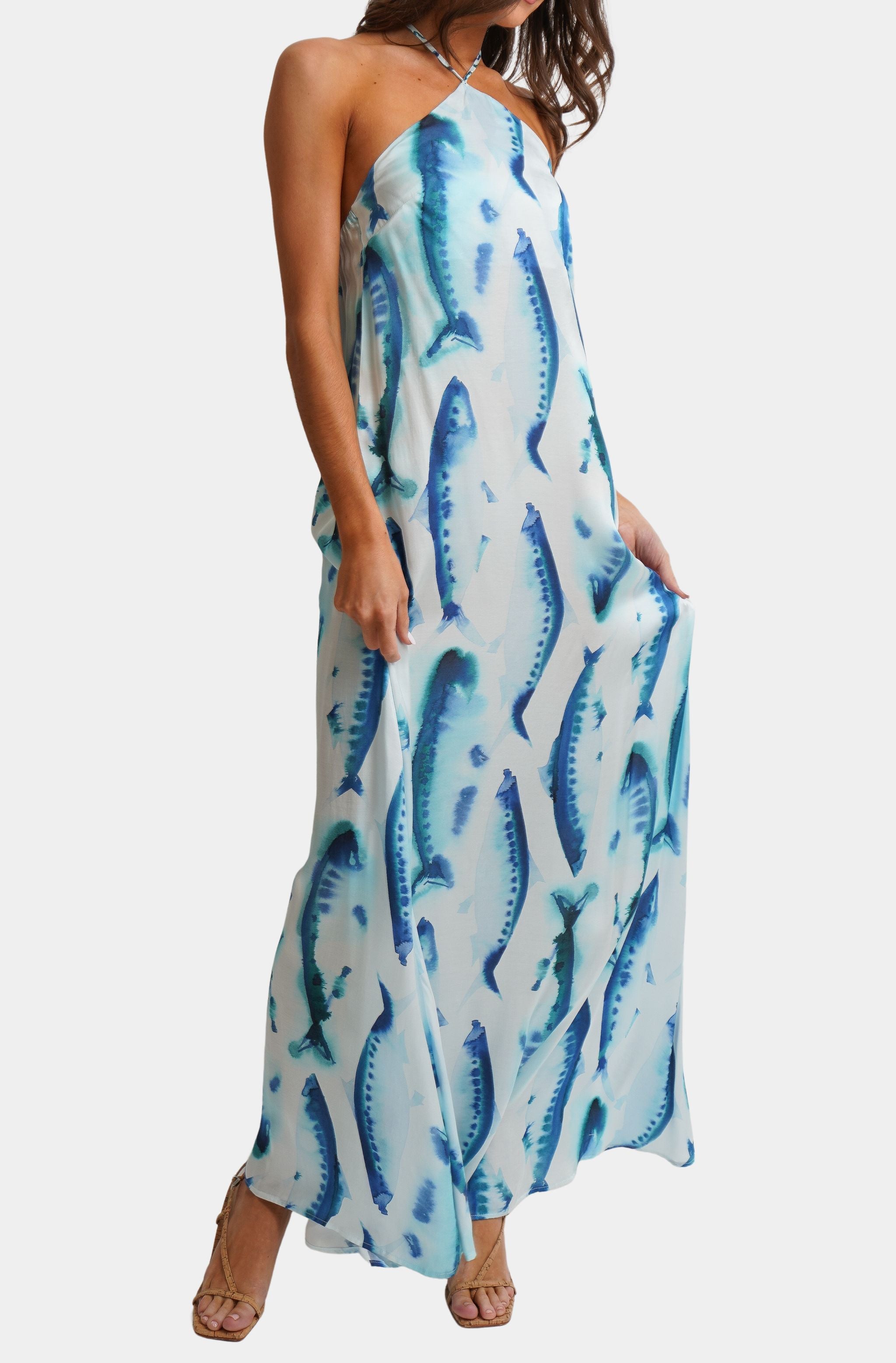 Hemline Exclusive Sardine Maxi Dress