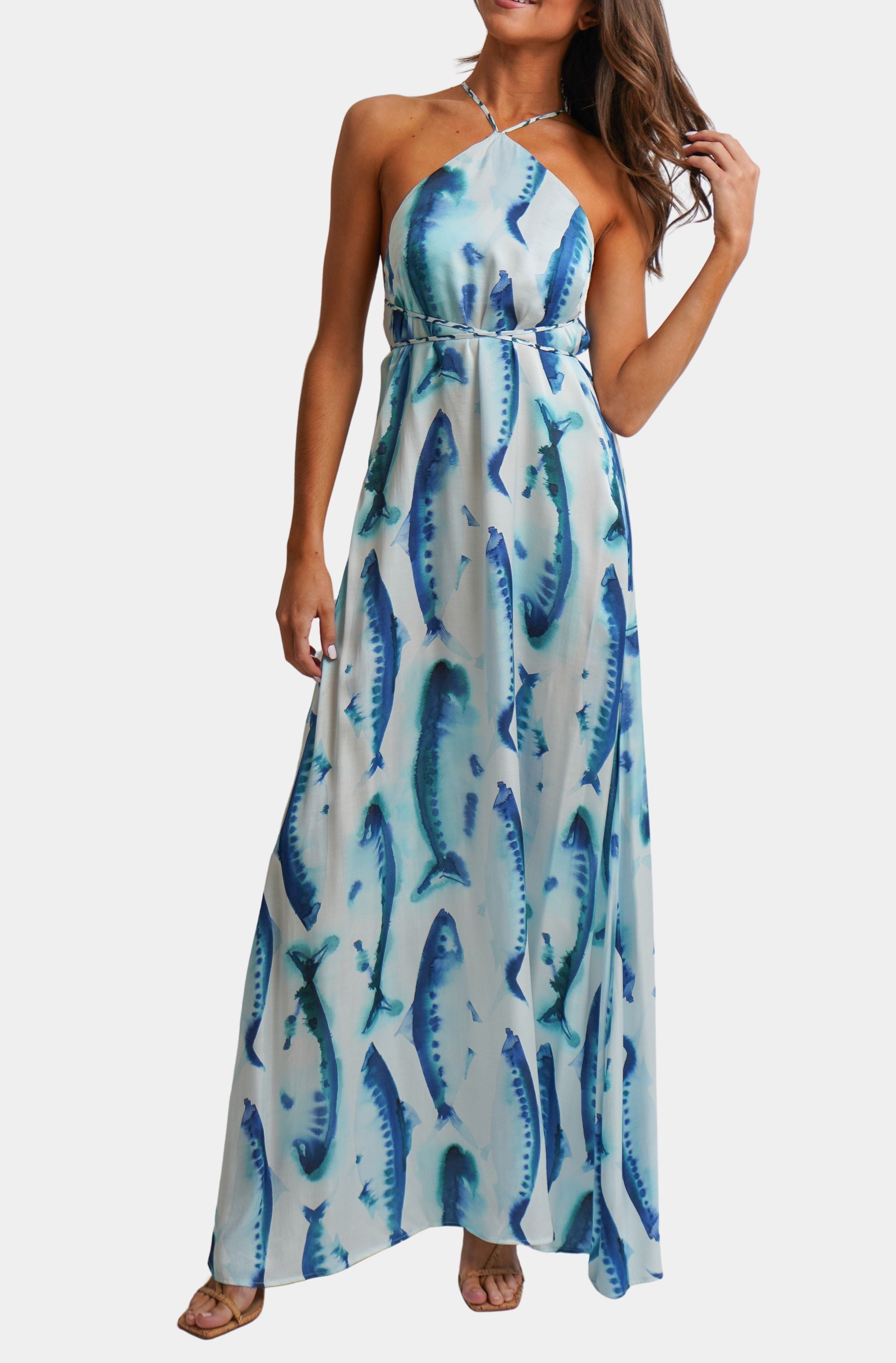 Hemline Exclusive Sardine Maxi Dress