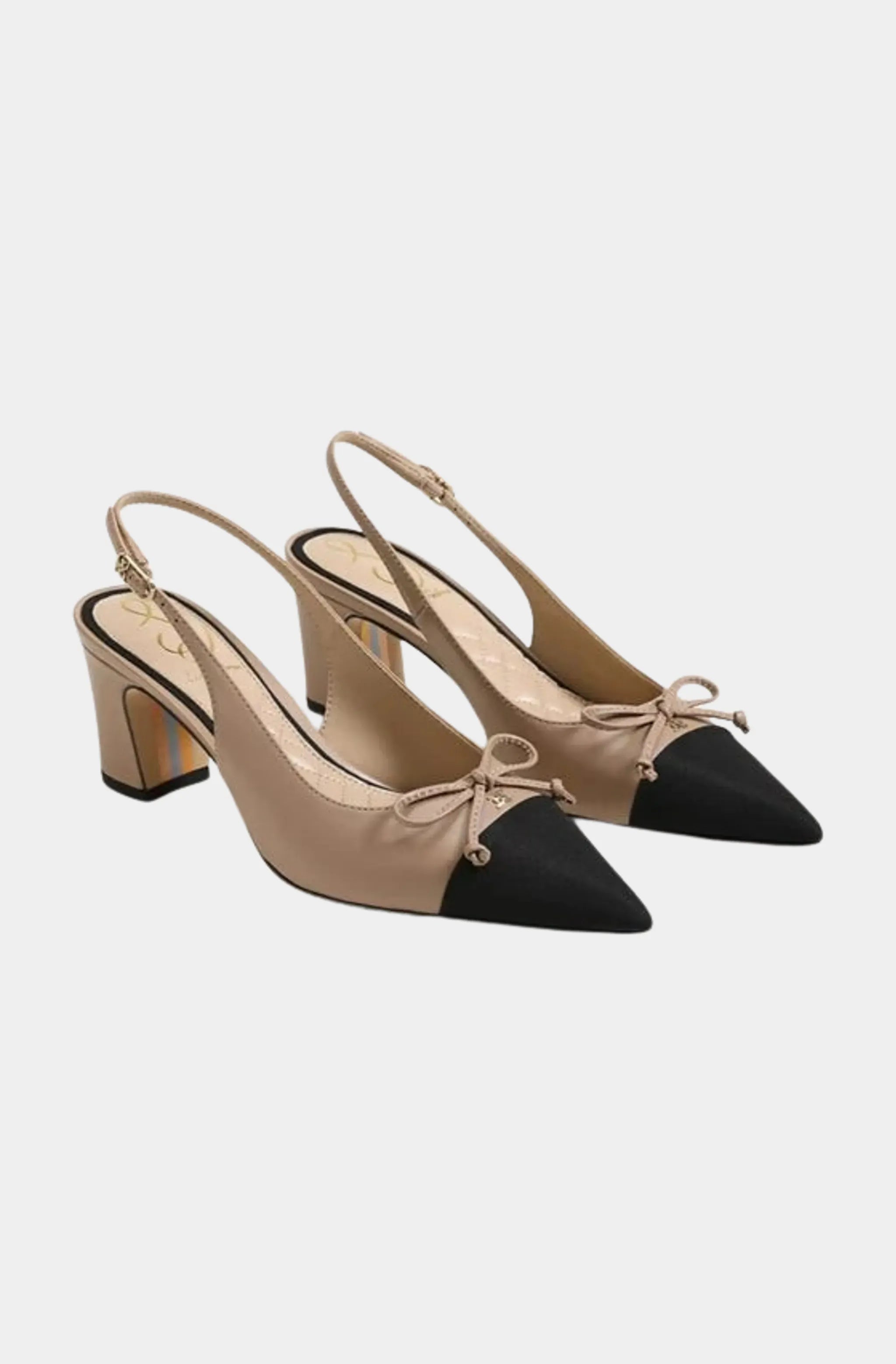 Nude slingback orders block heel