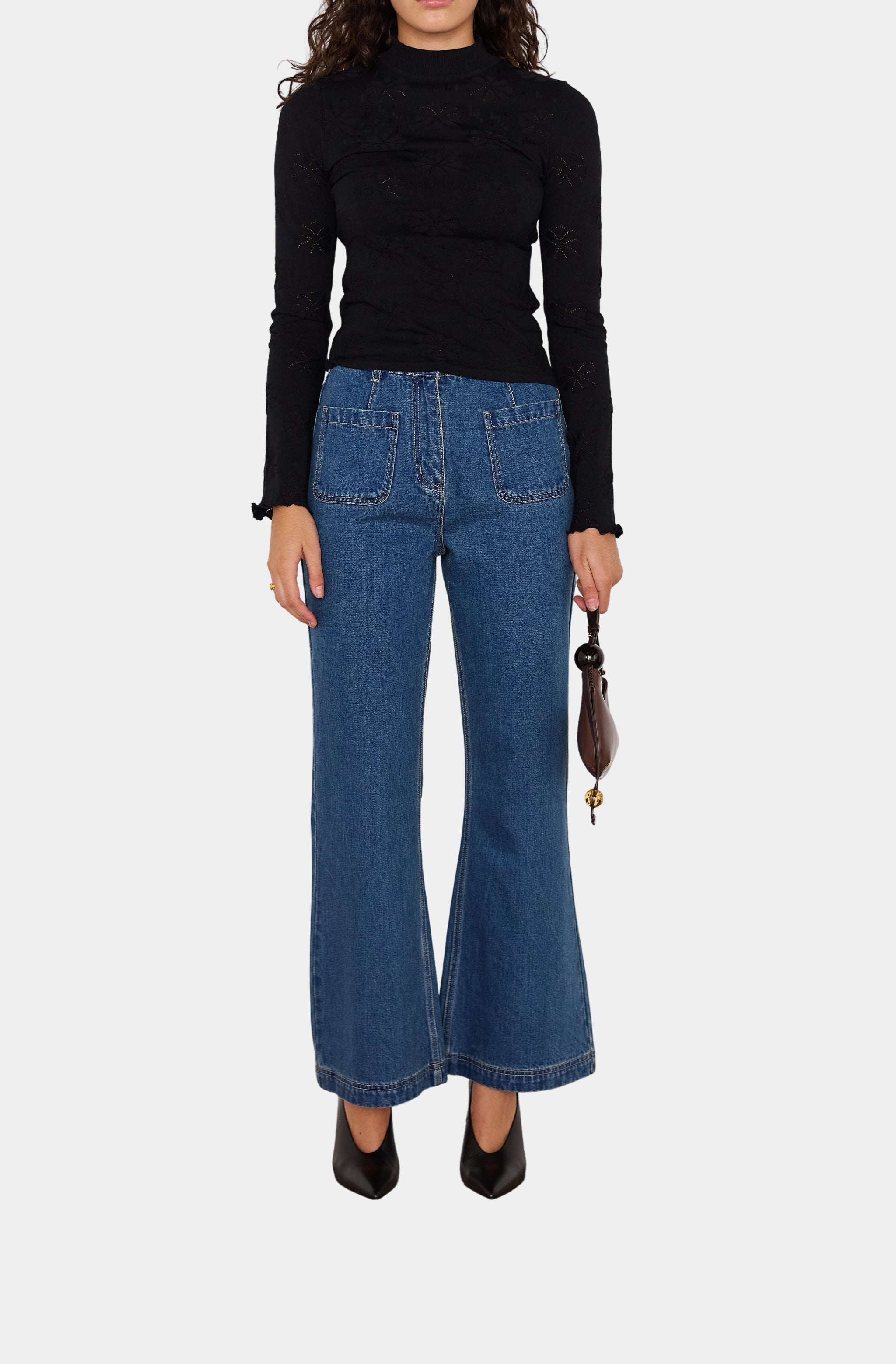 Kenni Pointell Knit Top