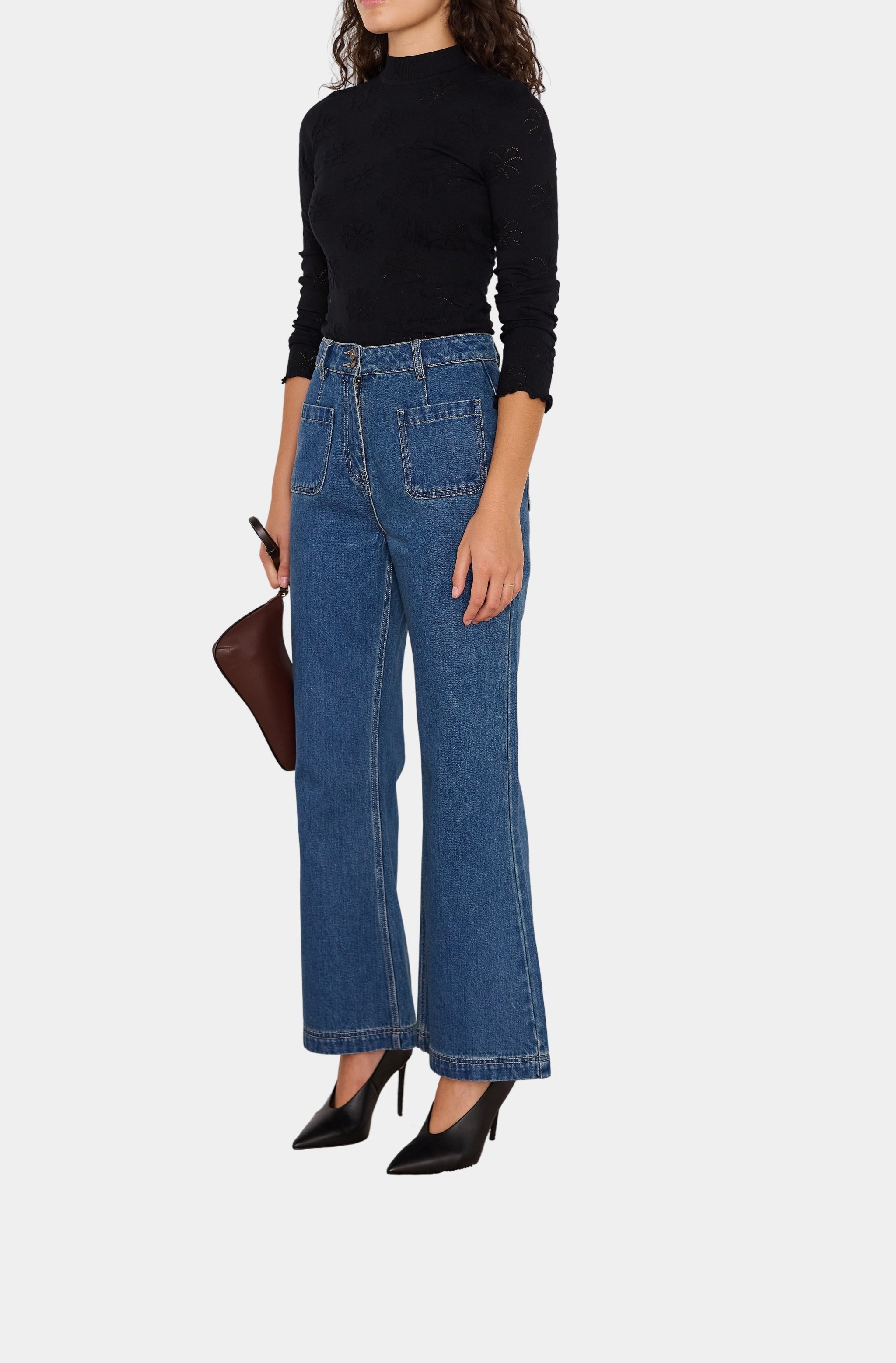 Kenni Pointell Knit Top