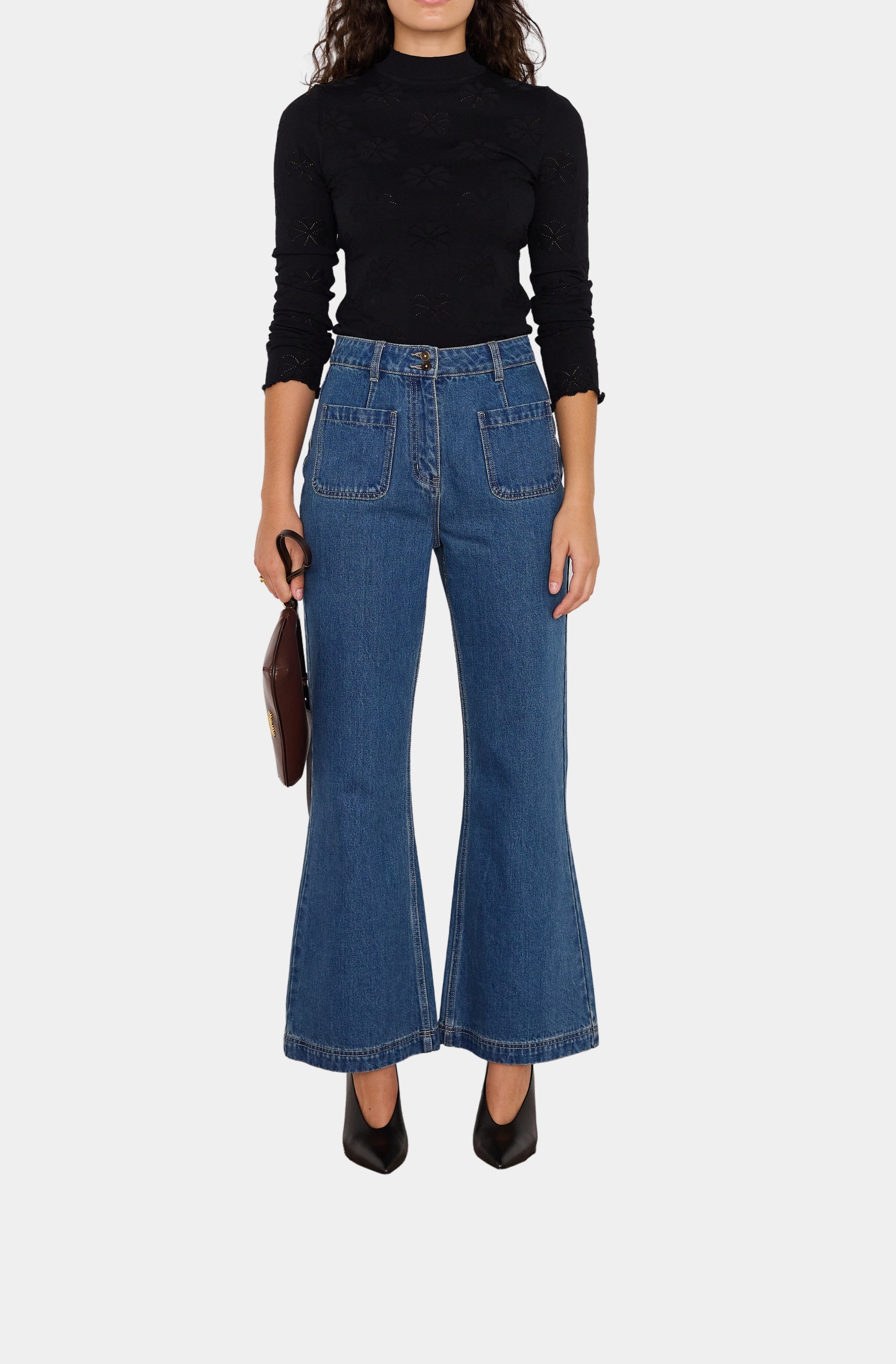 Kenni Pointell Knit Top