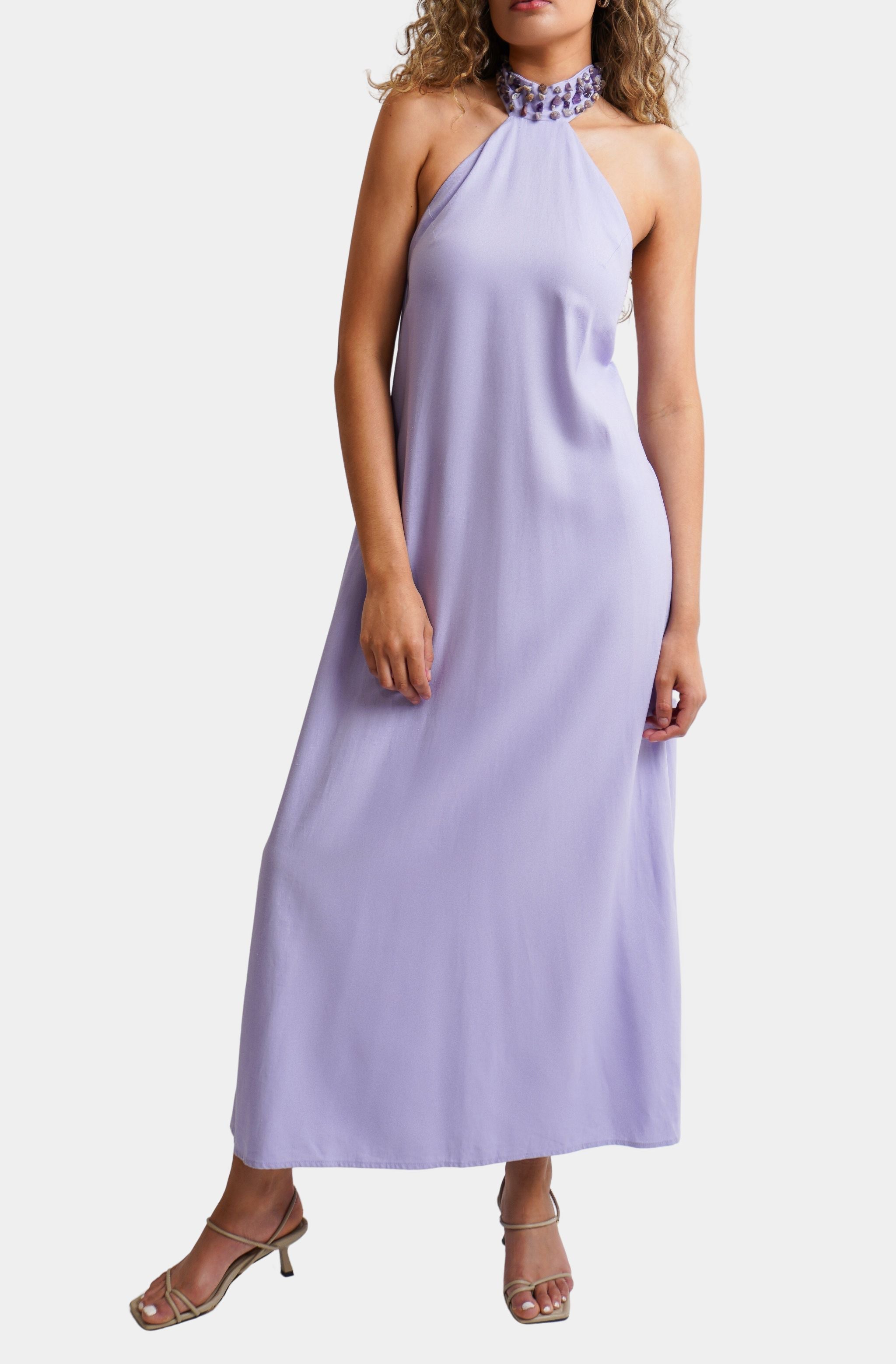 Maxi Dress with Beaded Details