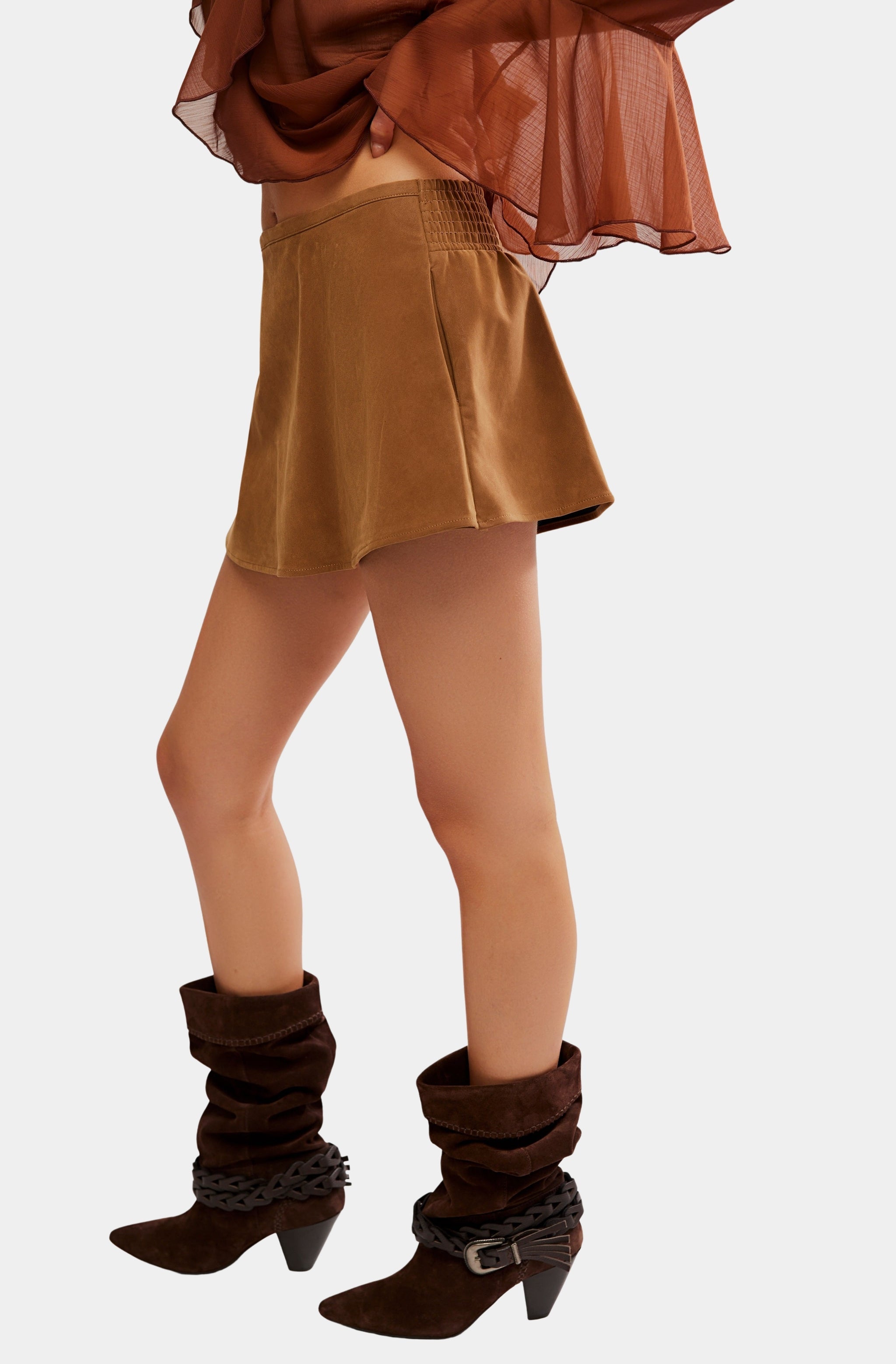 Paradise Found Suede Skort