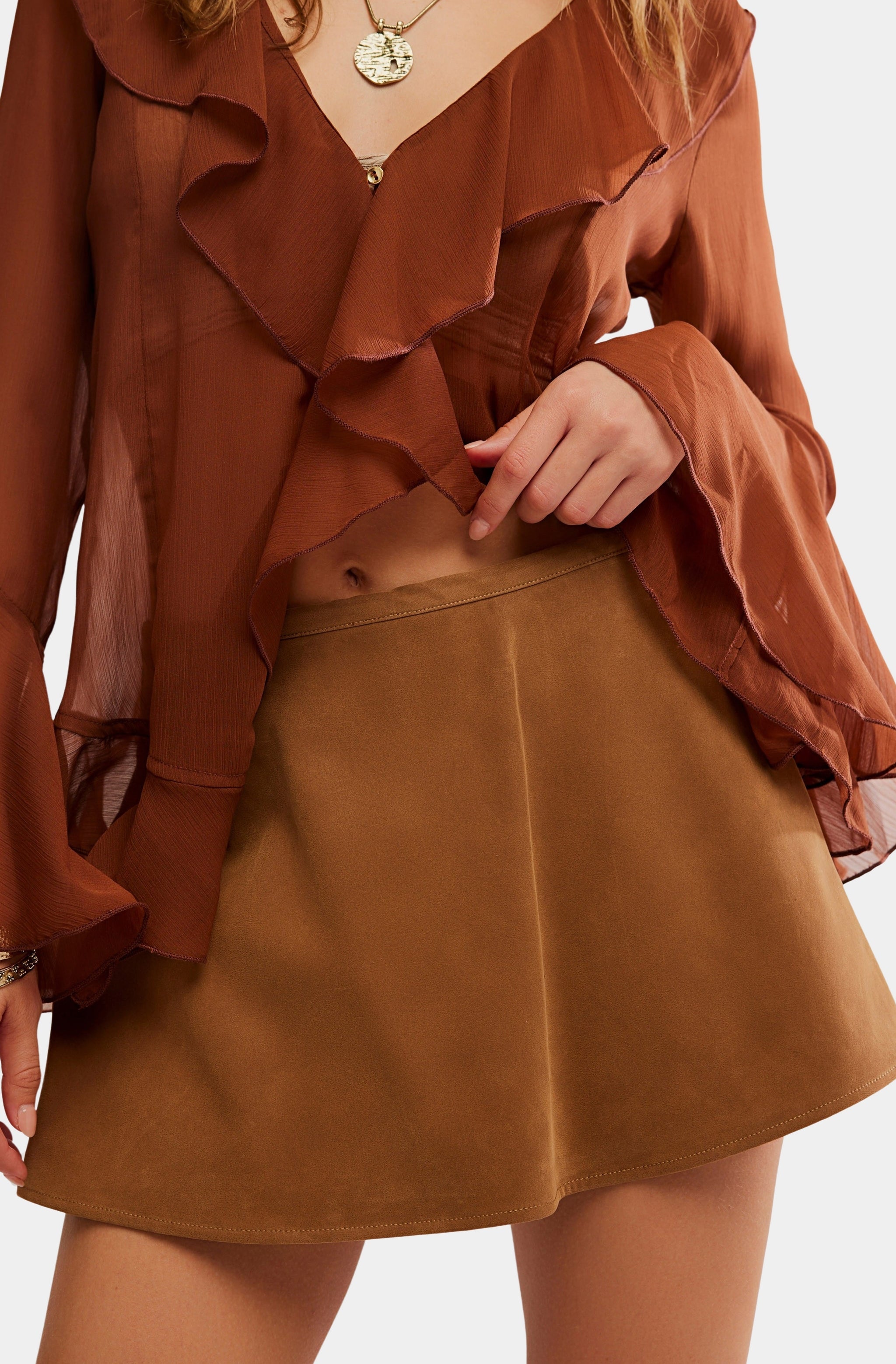 Paradise Found Suede Skort