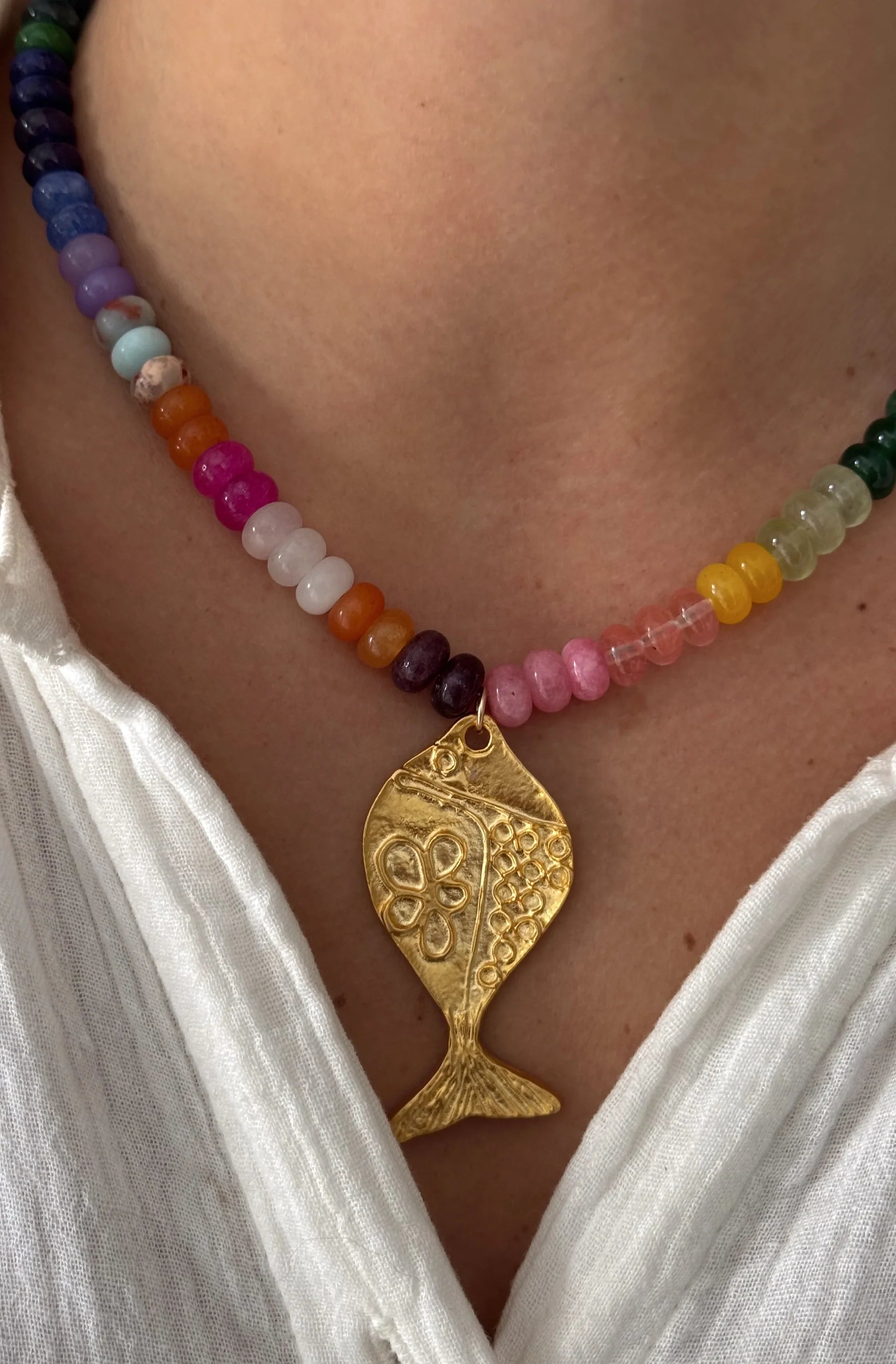Rainbow Fish Necklace