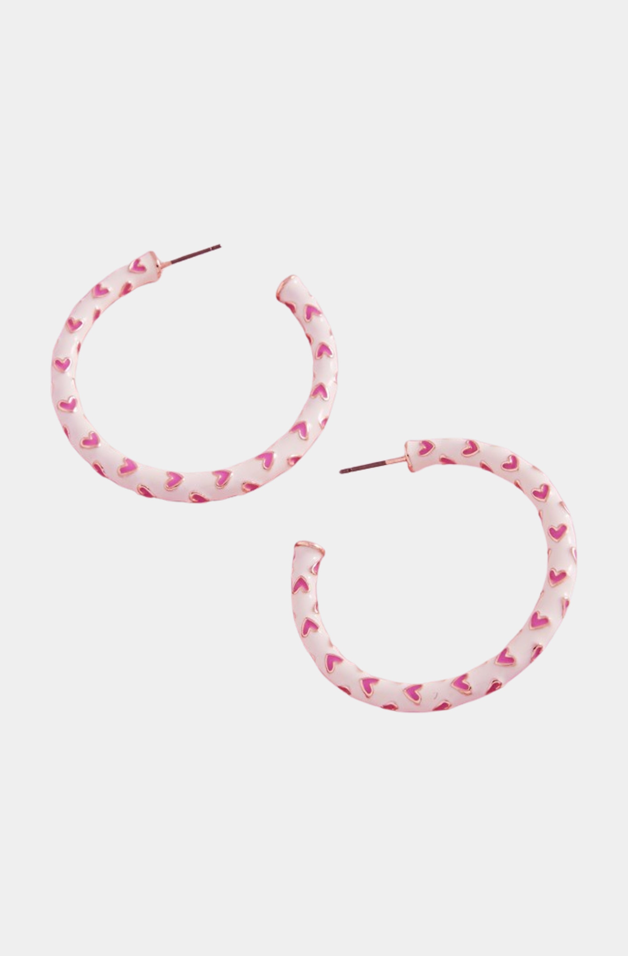 Valentines Day Enamel Hoop Earrings