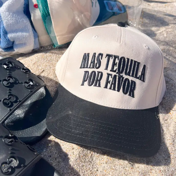 Mas Tequila Por Favor Vintage Trucker Hat