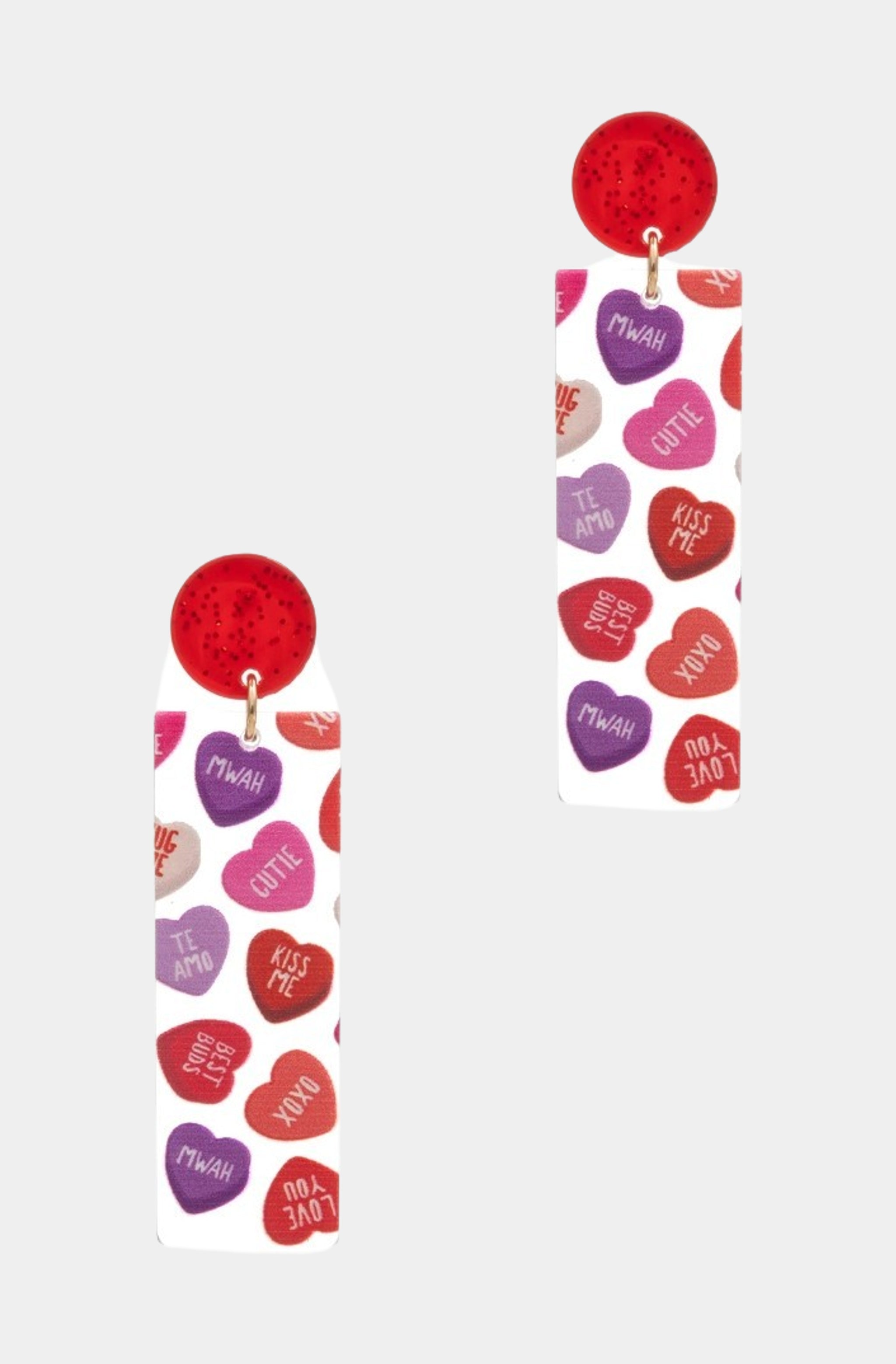 Heart Enamel Earrings