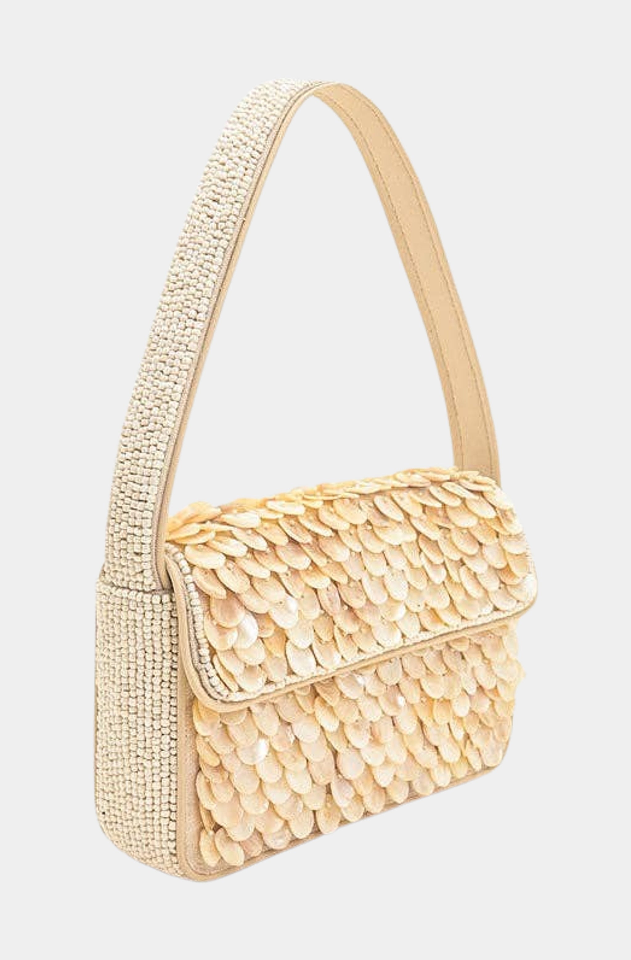 Rainbow Shell Beaded Shoulder Bag