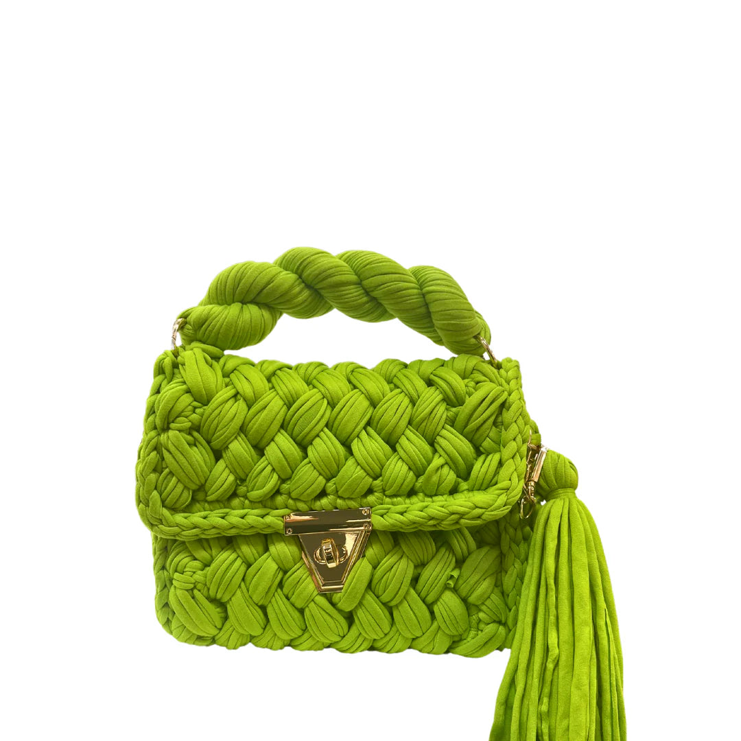 Chartreuse Montego Woven Bag
