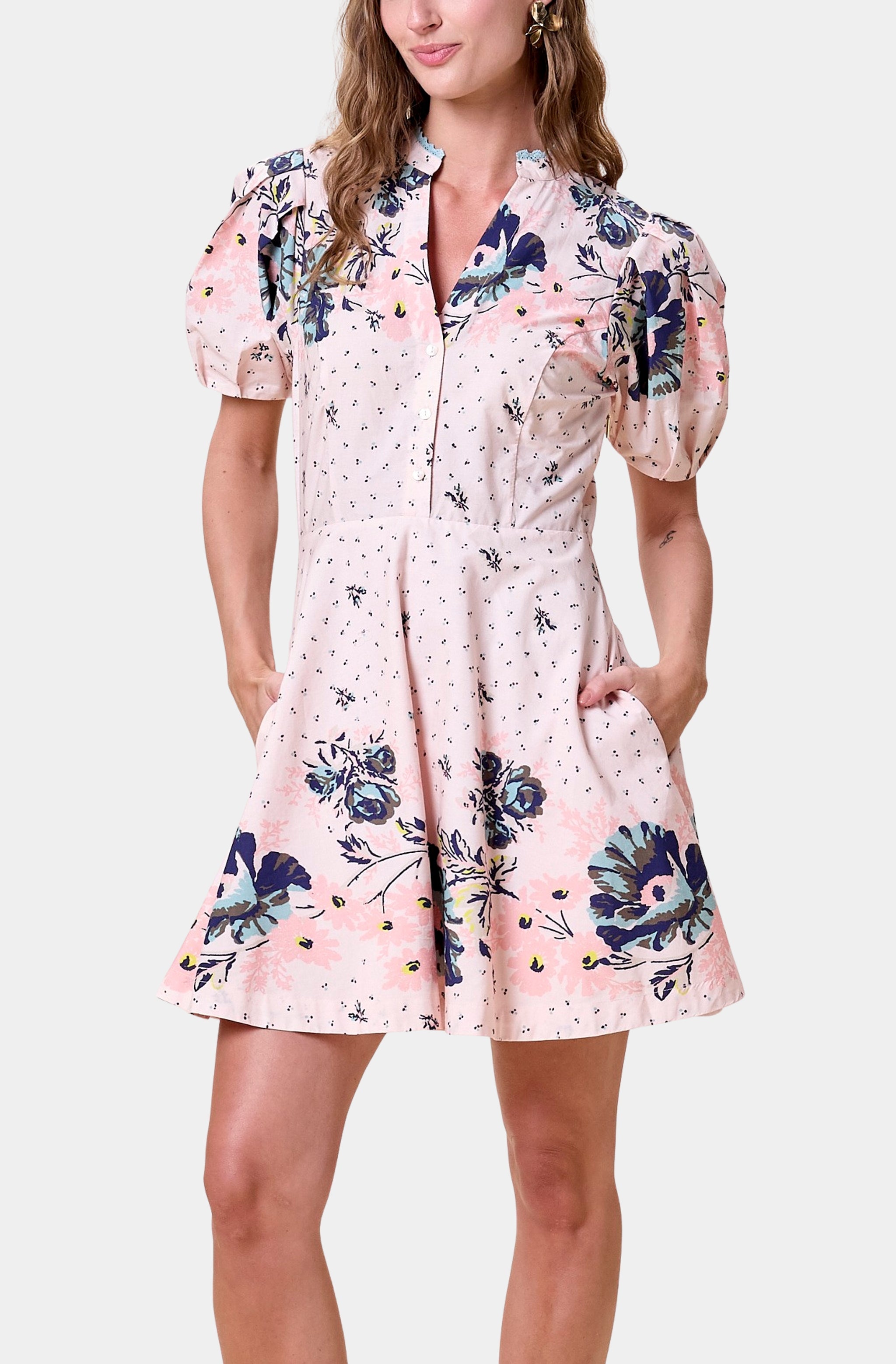 alice + olivia tayla lantern mini dress Alice + Olivia