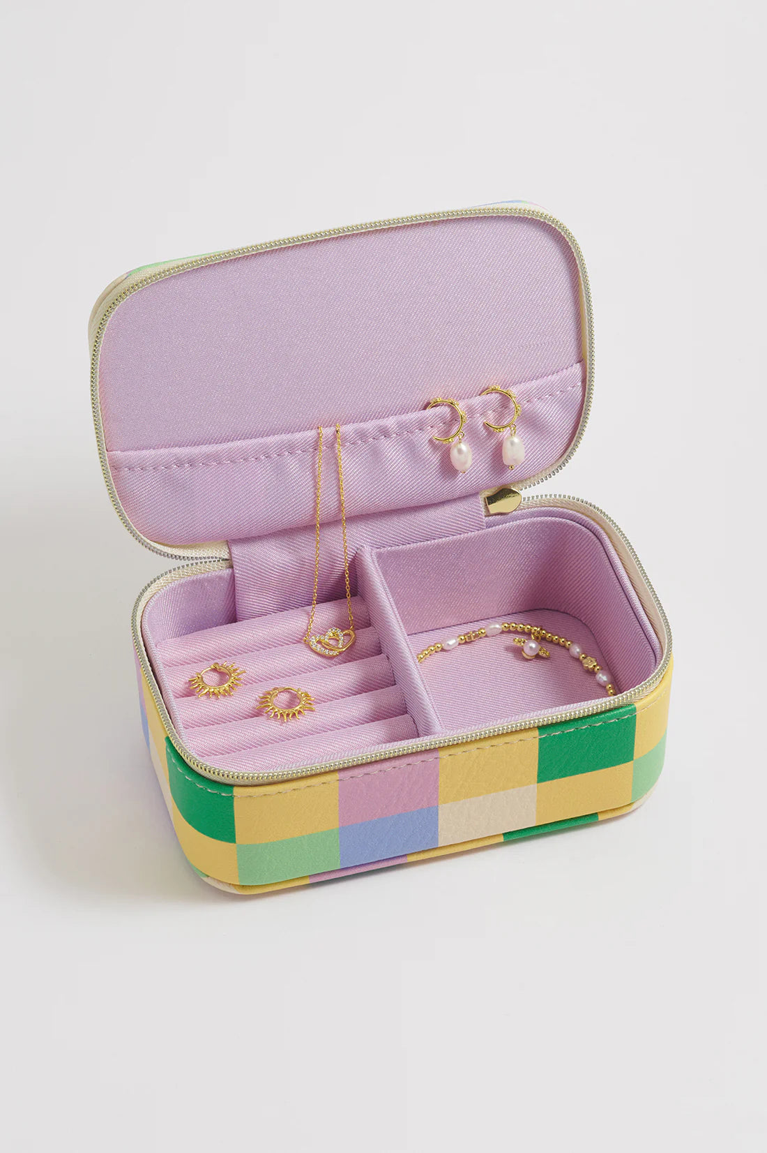 Checkerboard Print Mini Jewellery Box