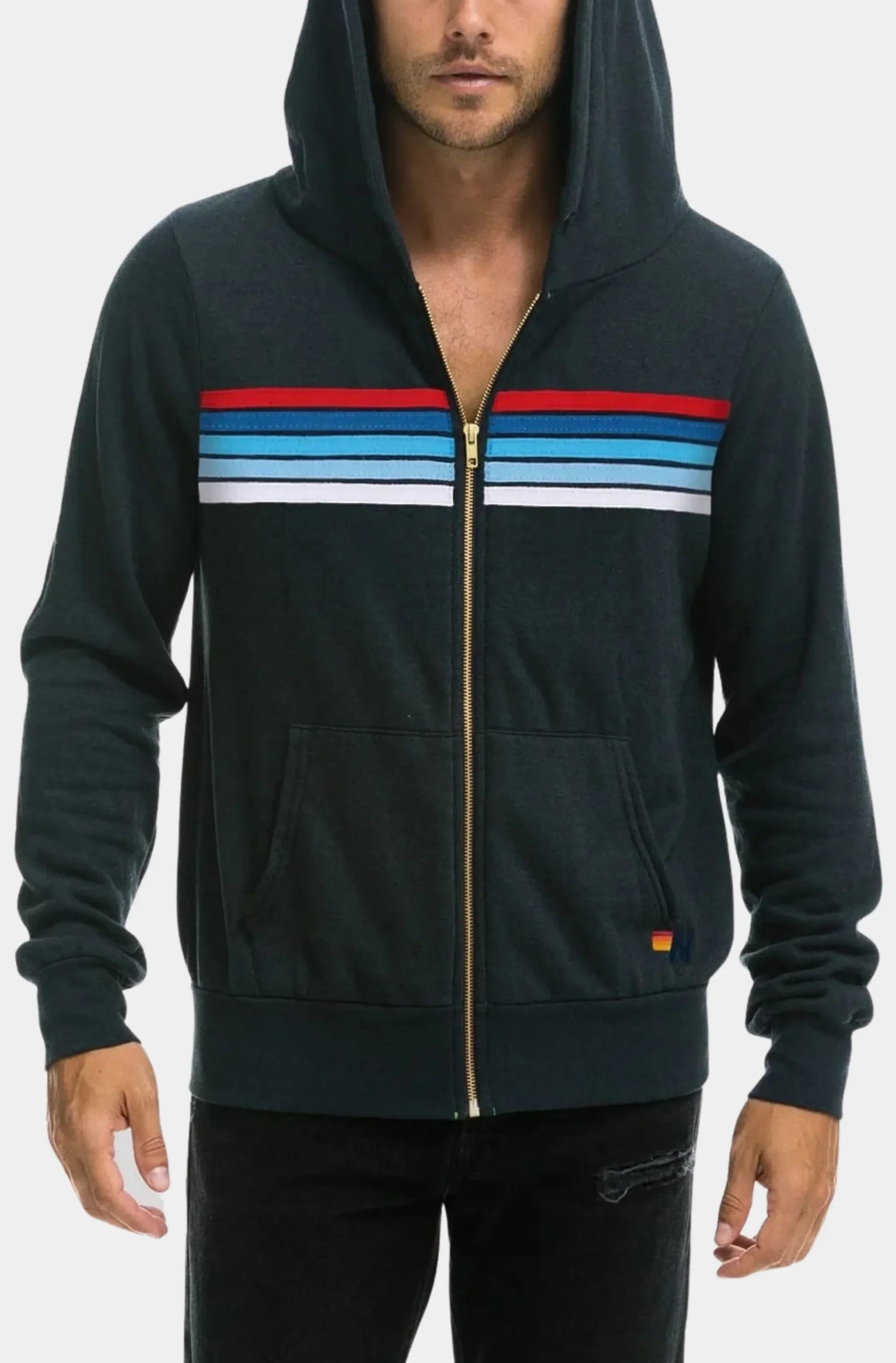 5 Stripe Zip Hoodie