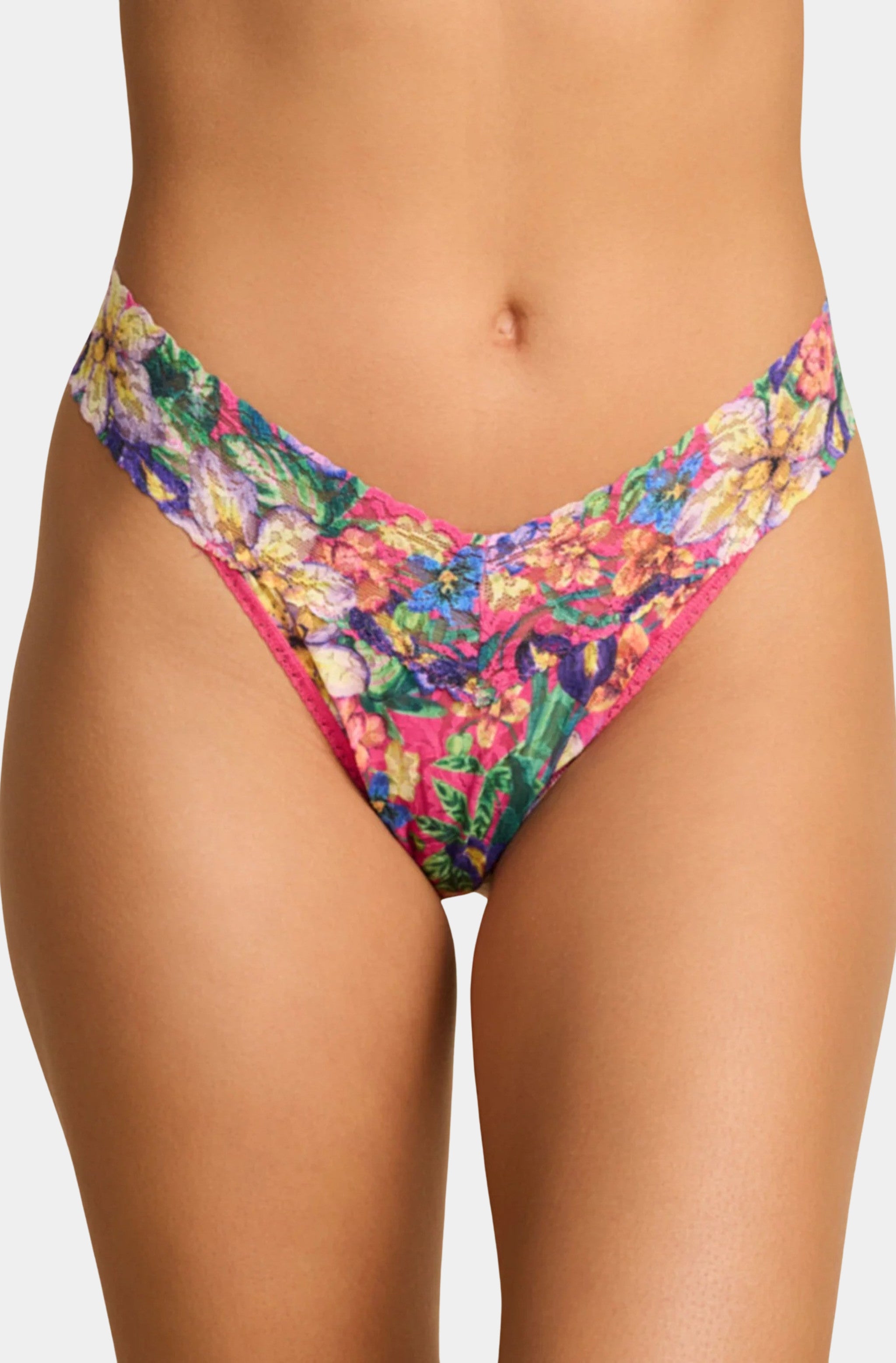 Printed Signature Lace Original Rise Thong