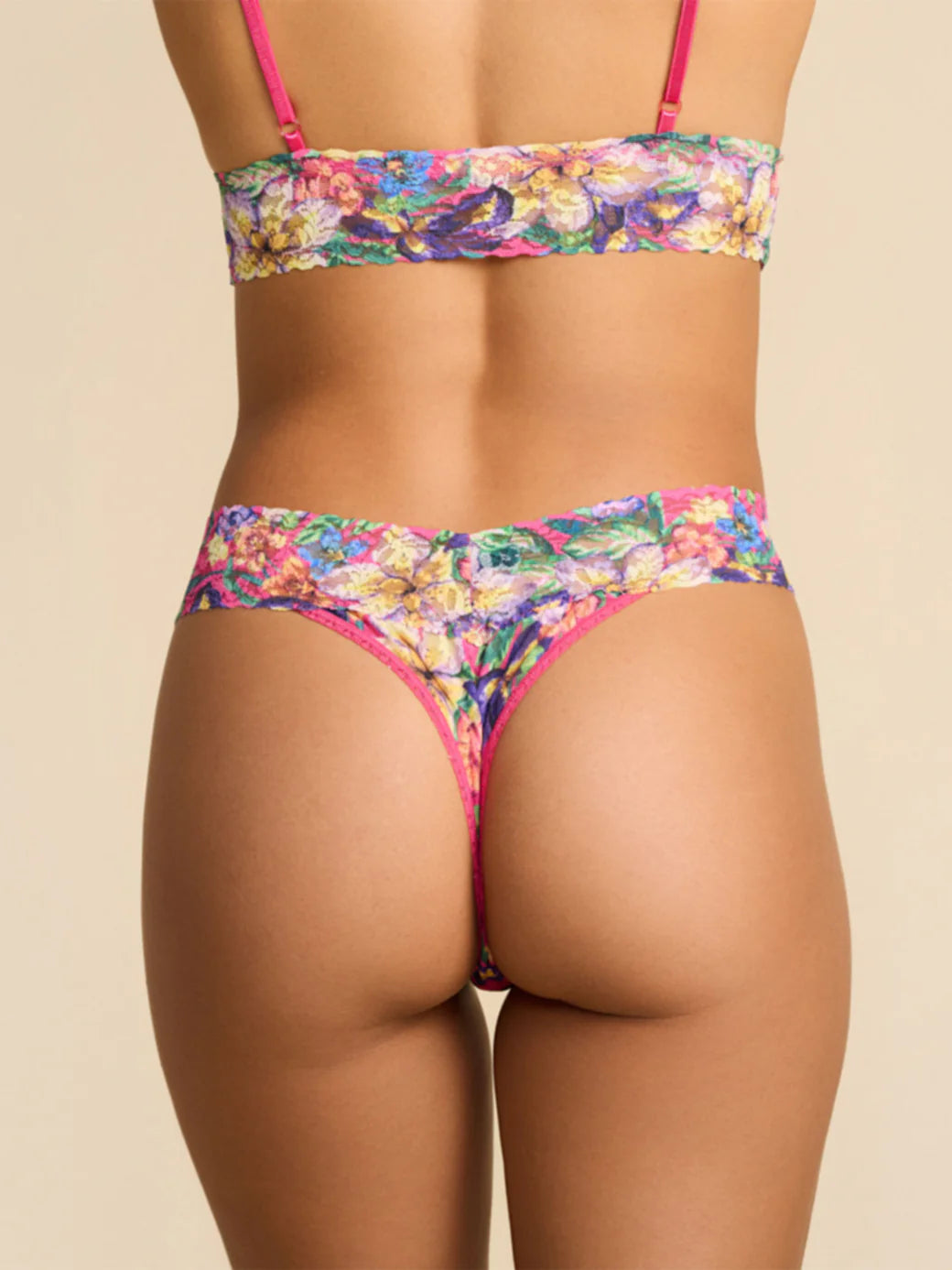 Printed Signature Lace Original Rise Thong