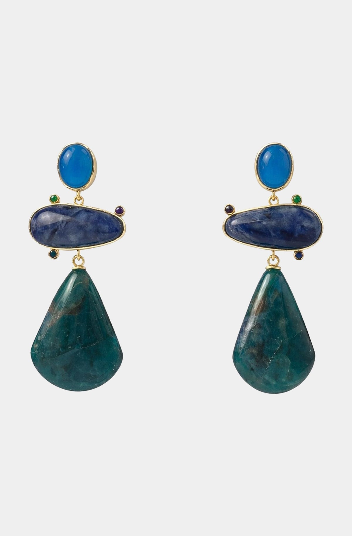 Blue Quartz Drop Earring