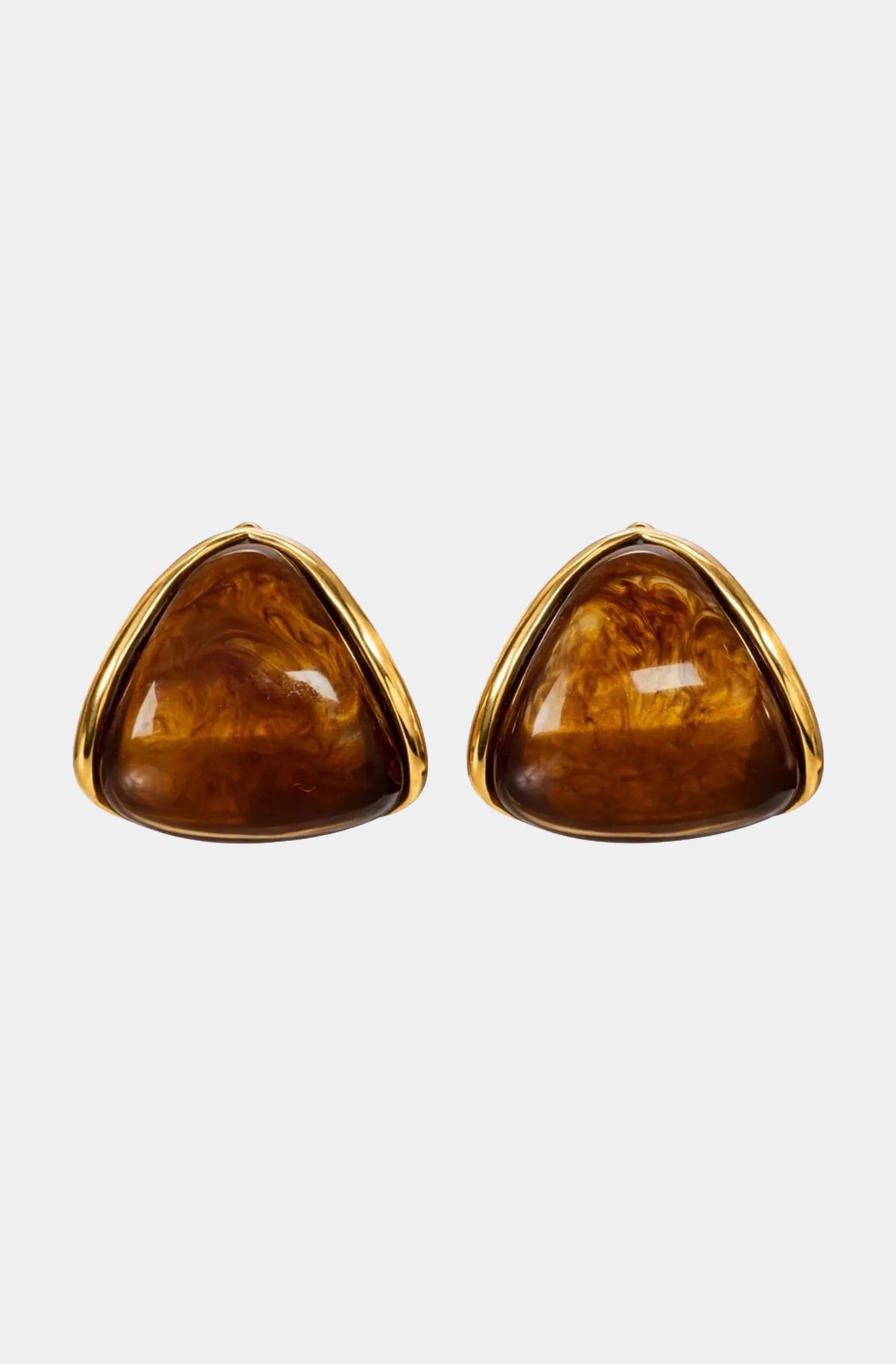 Heidi Brown Resin Earrings