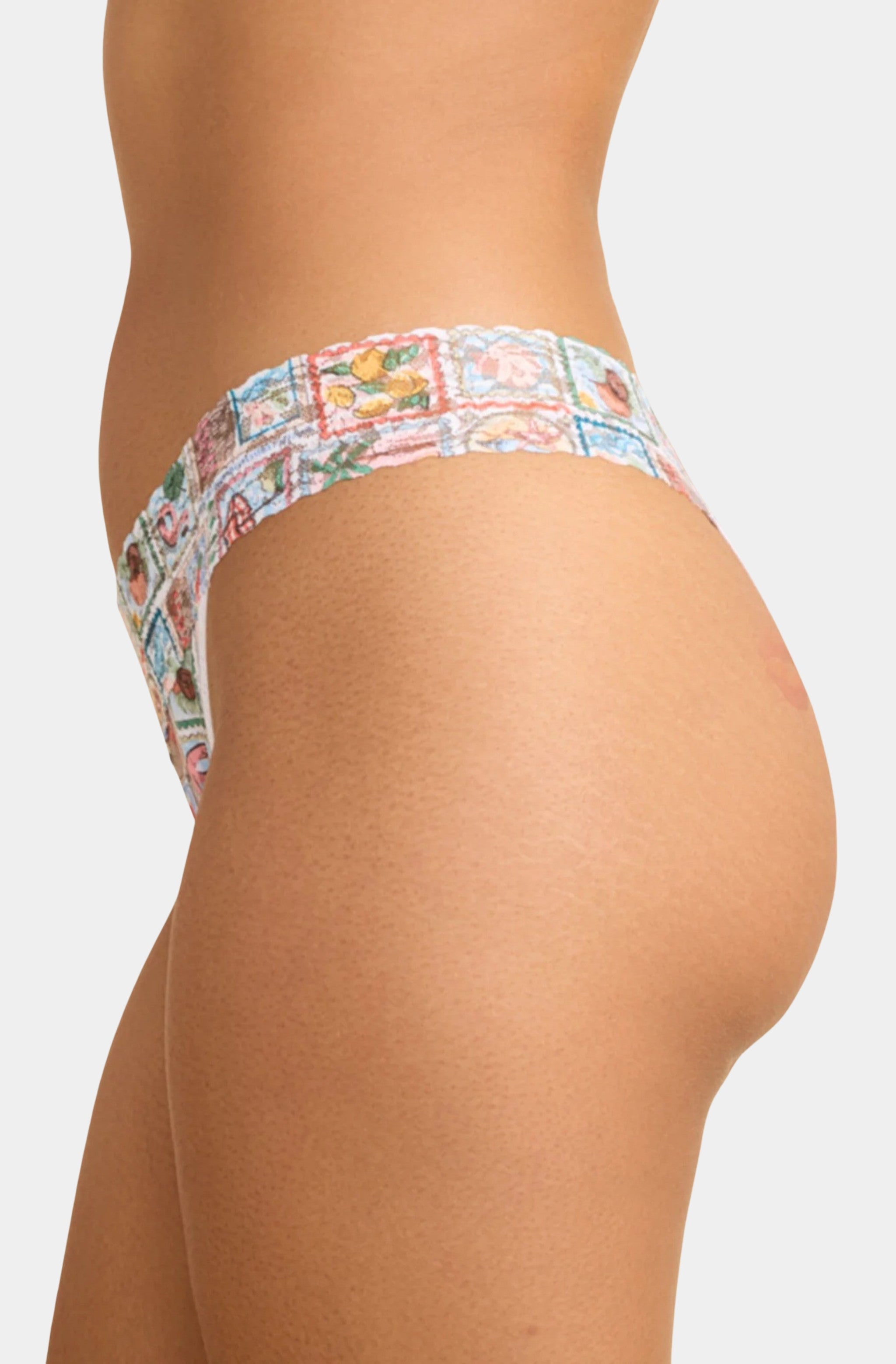 Printed Signature Lace Original Rise Thong