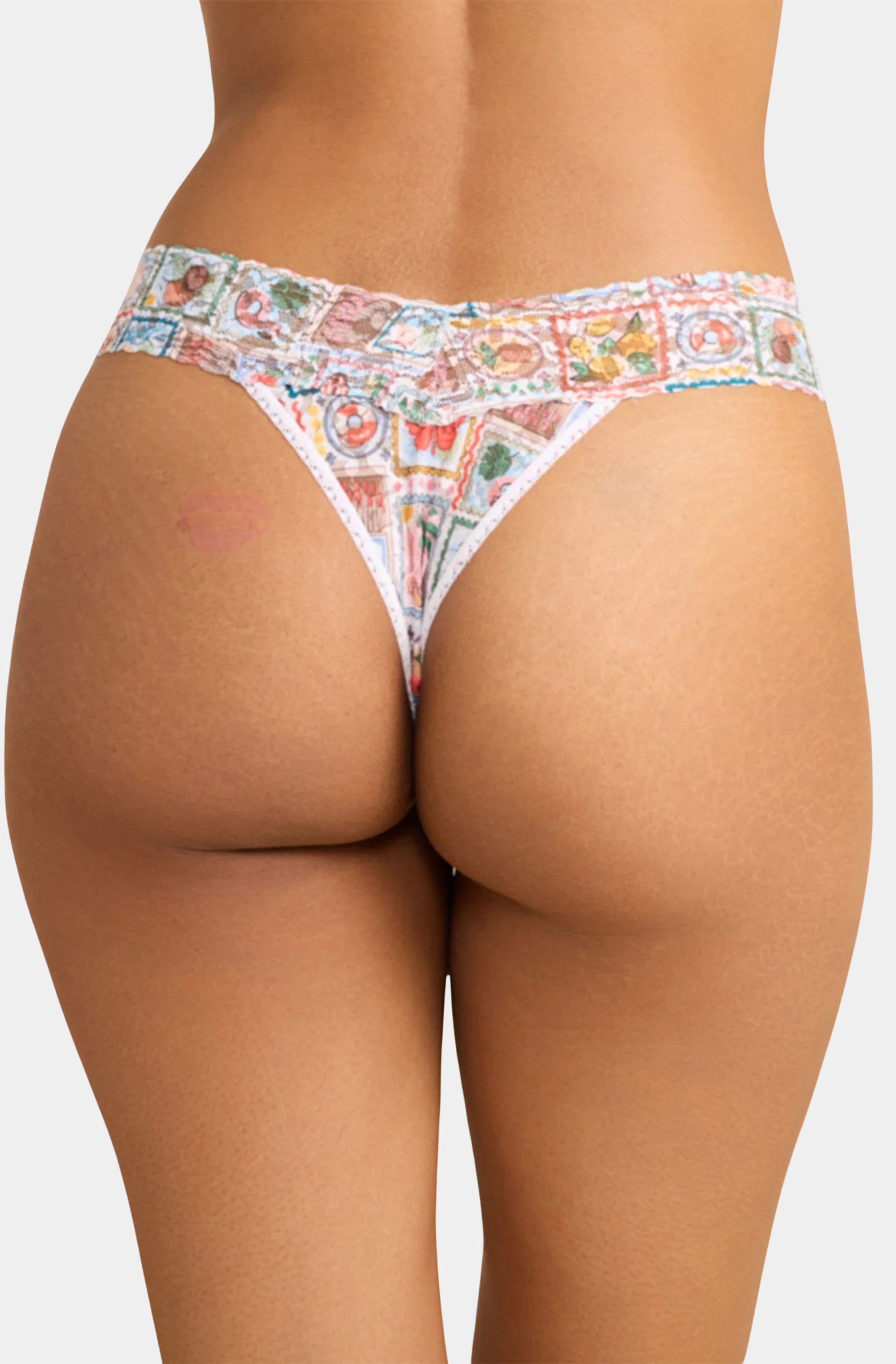 Printed Signature Lace Original Rise Thong