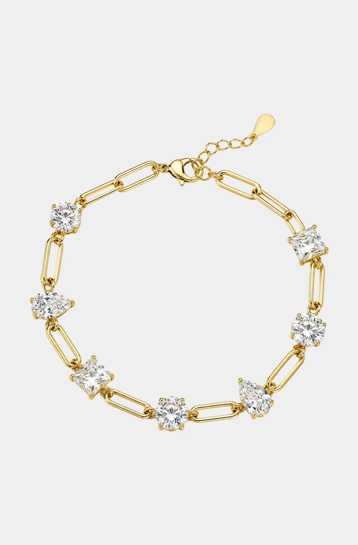 Sophia CZ Paperclip Bracelet