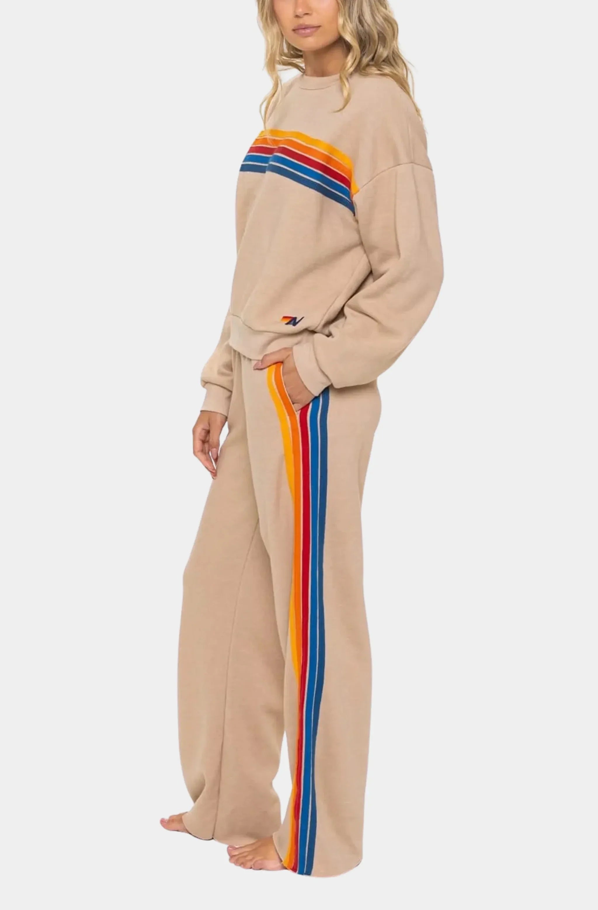 5 Stripe Crew Sweatshirt Relaxed