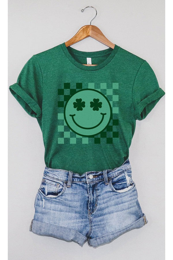Smiley Face St. Patricks Graphic Tee
