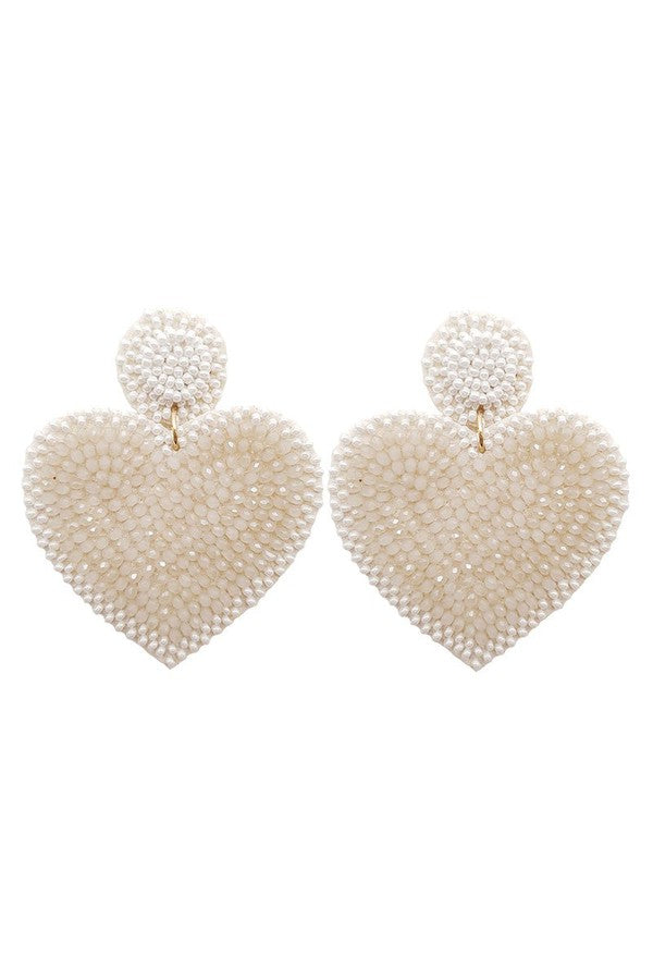 Glass Beaded Valentine&#39;s Day Earrings