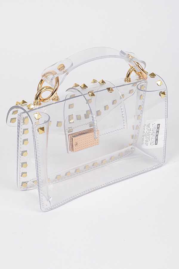 Studded Clear Game Day Bag