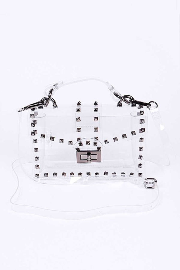 Studded Clear Game Day Bag