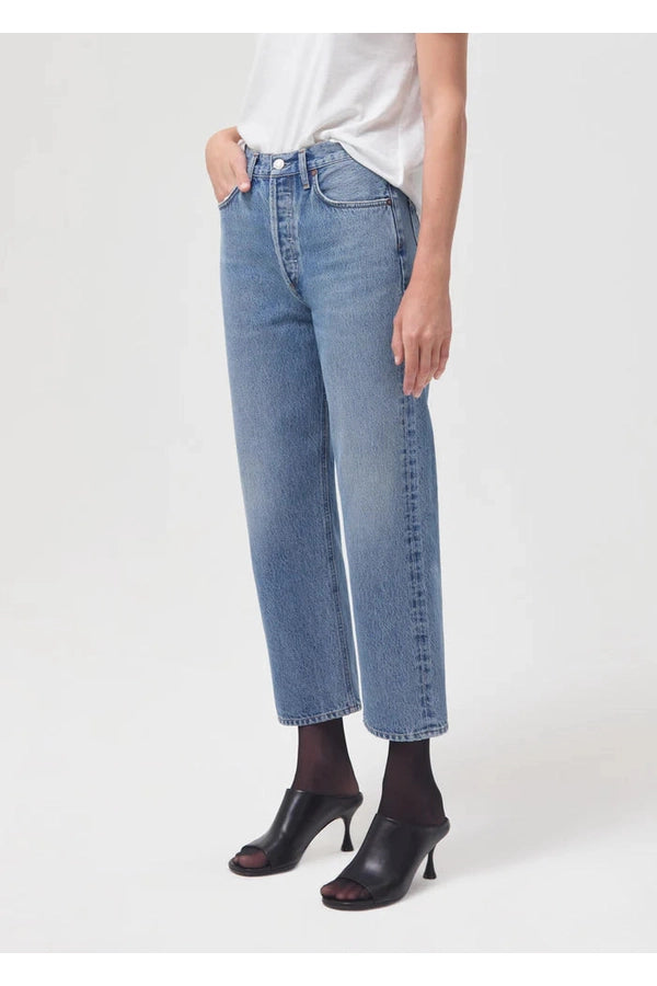 90's Crop Mid Rise Loose Straight